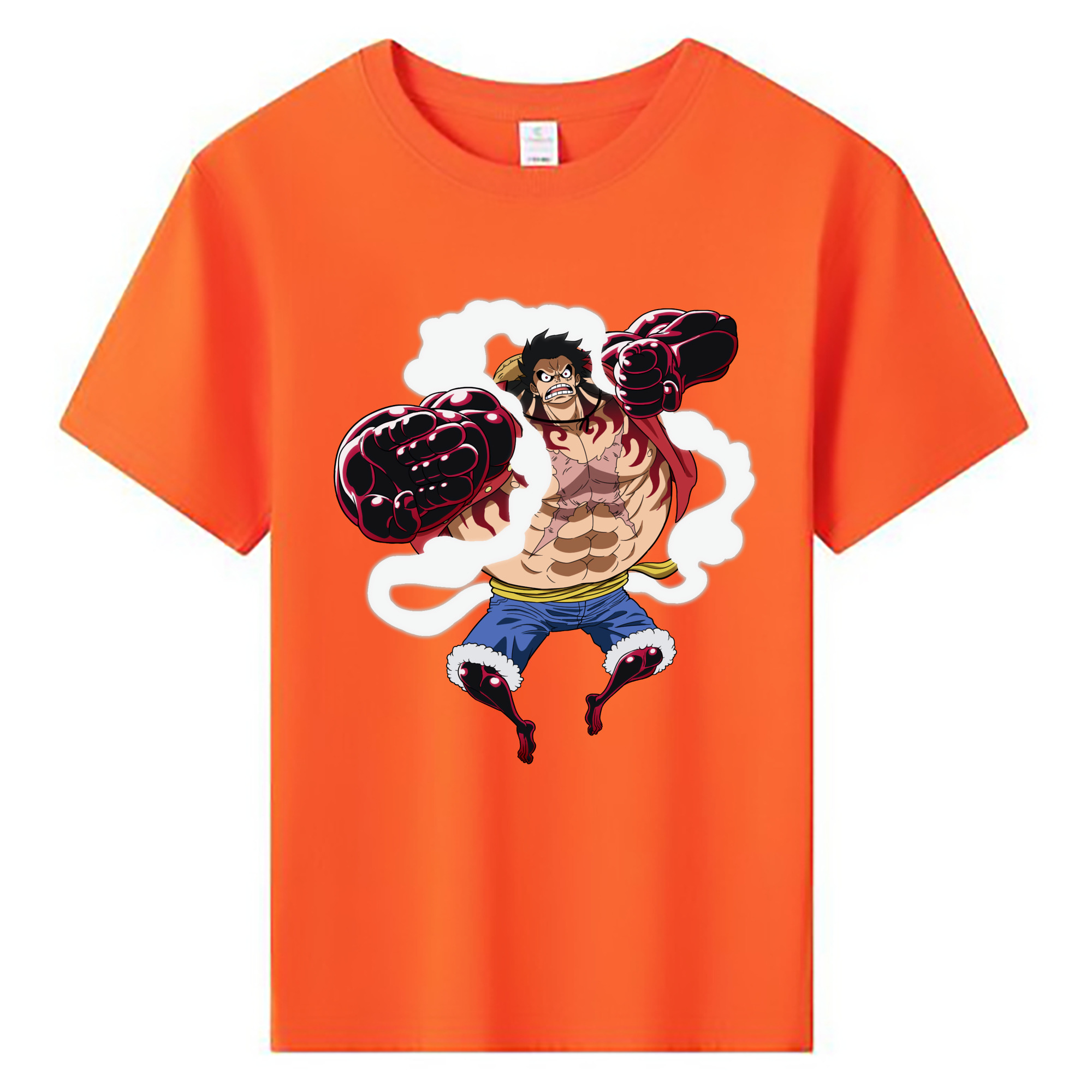 ワンピース モンキー・D・ルフィ ONE PIECE Monkey D. Luffy 綿100％キッズTシャツ（フロントプリント）