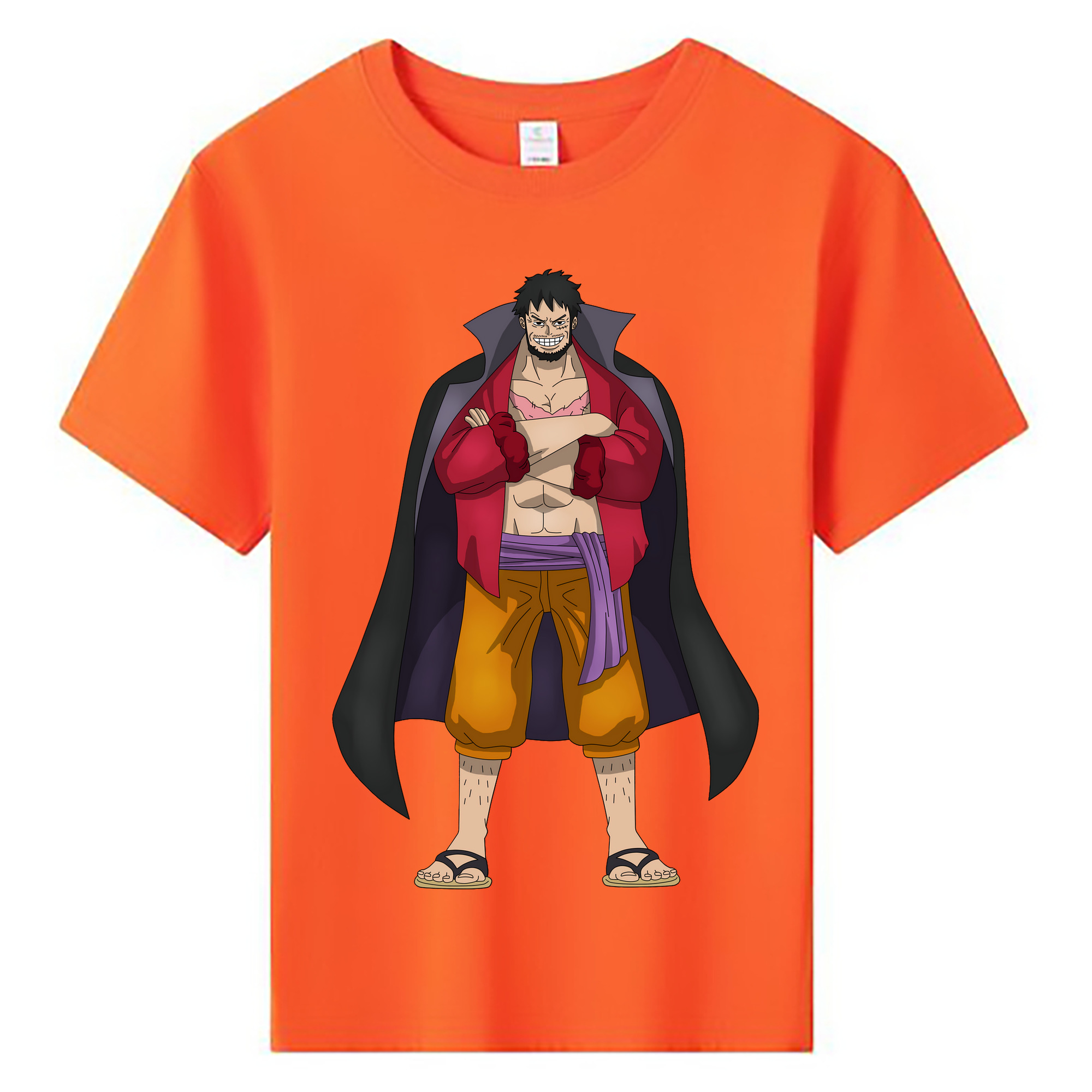 ワンピース モンキー・D・ルフィ ONE PIECE Monkey D. Luffy 綿100％キッズTシャツ（フロントプリント）