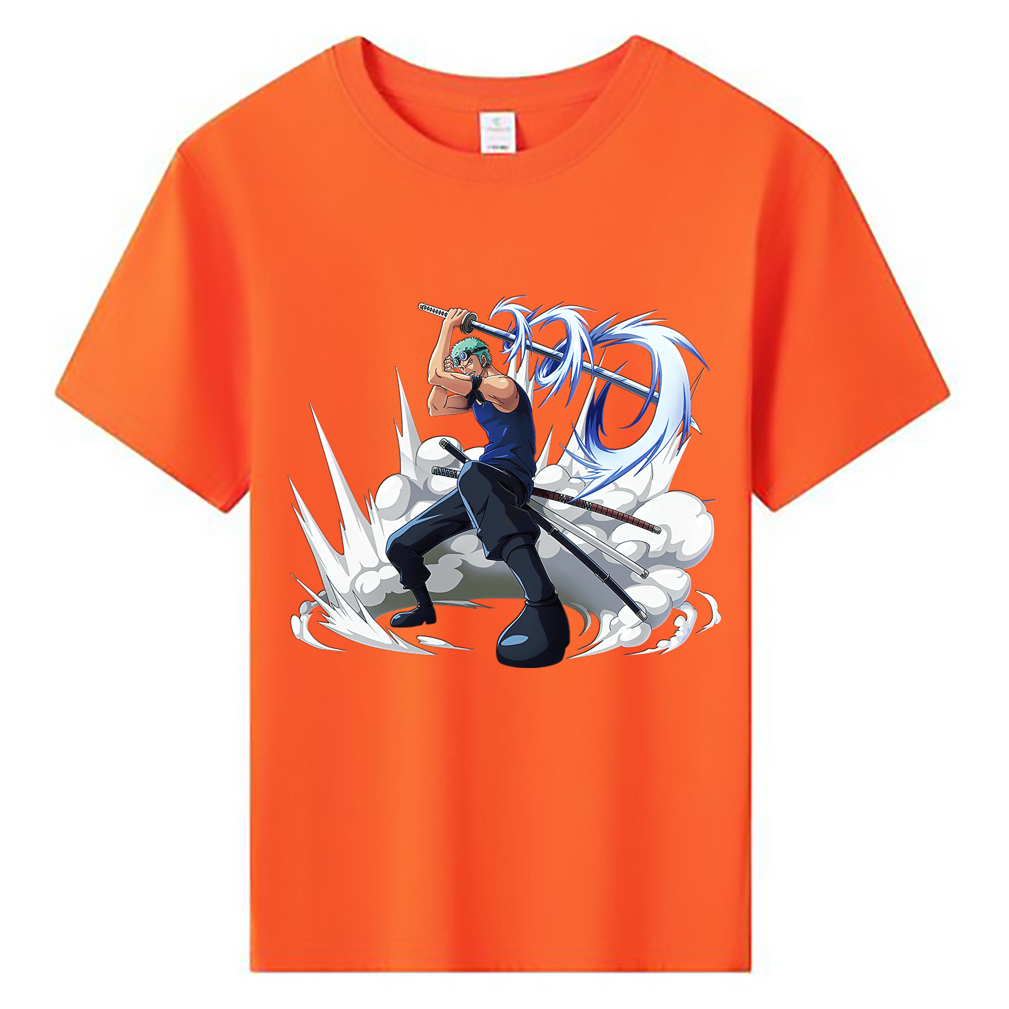 ワンピース ロロノア・ゾロ ONE PIECE Roronoa Zoro 綿100％キッズTシャツ（フロントプリント）