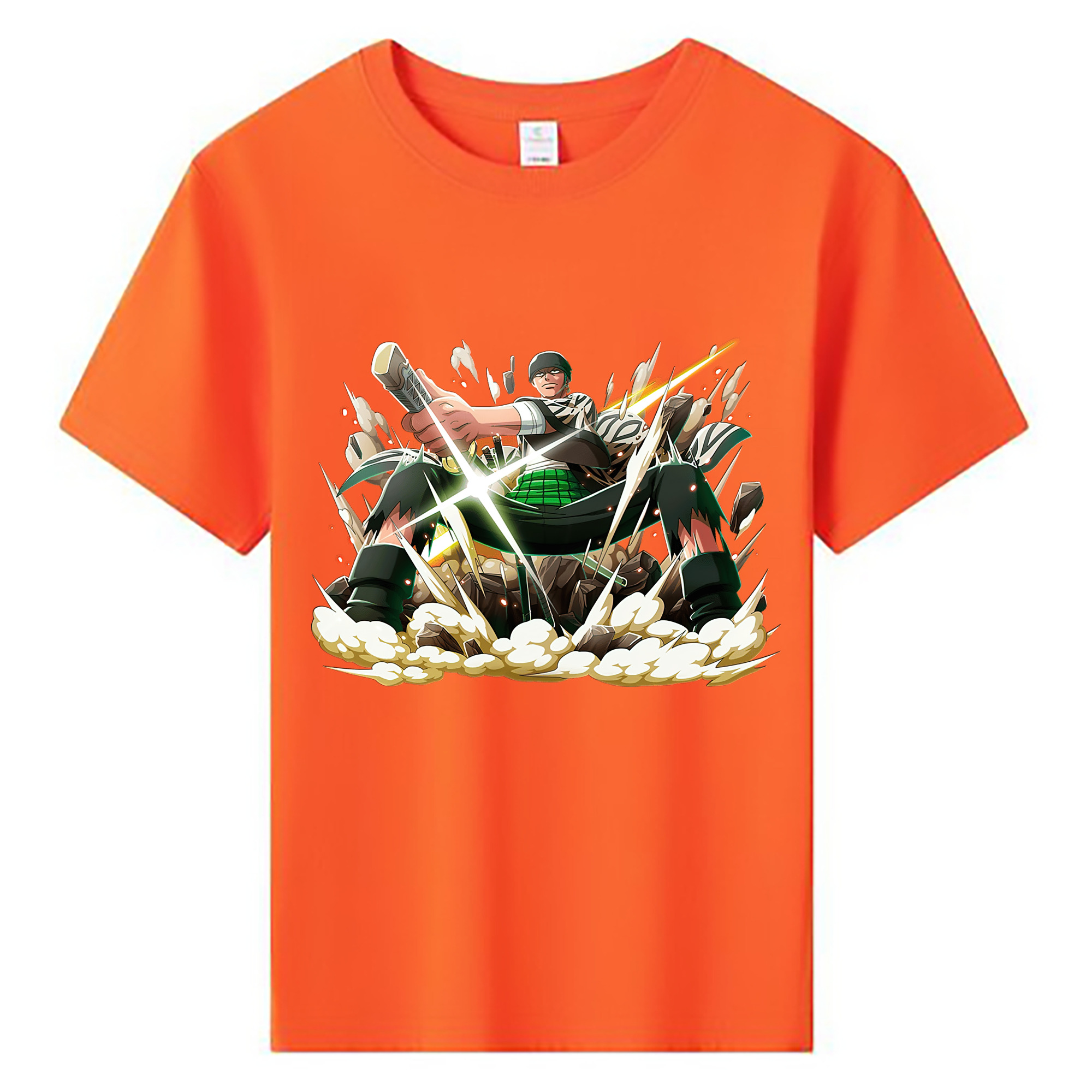 ワンピース ロロノア・ゾロ ONE PIECE Roronoa Zoro 綿100％キッズTシャツ（フロントプリント）