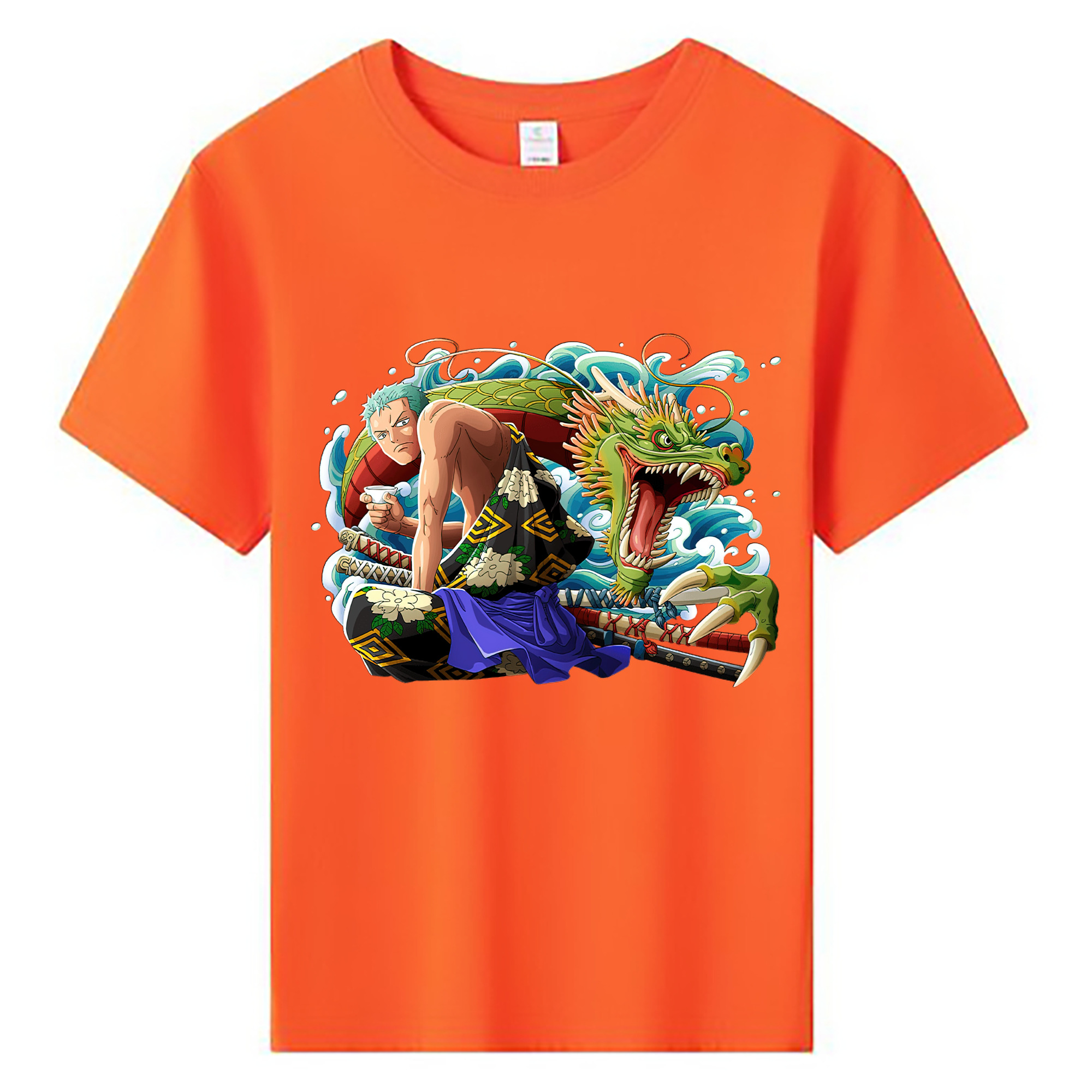 ワンピース ロロノア・ゾロ ONE PIECE Roronoa Zoro 綿100％キッズTシャツ（フロントプリント）