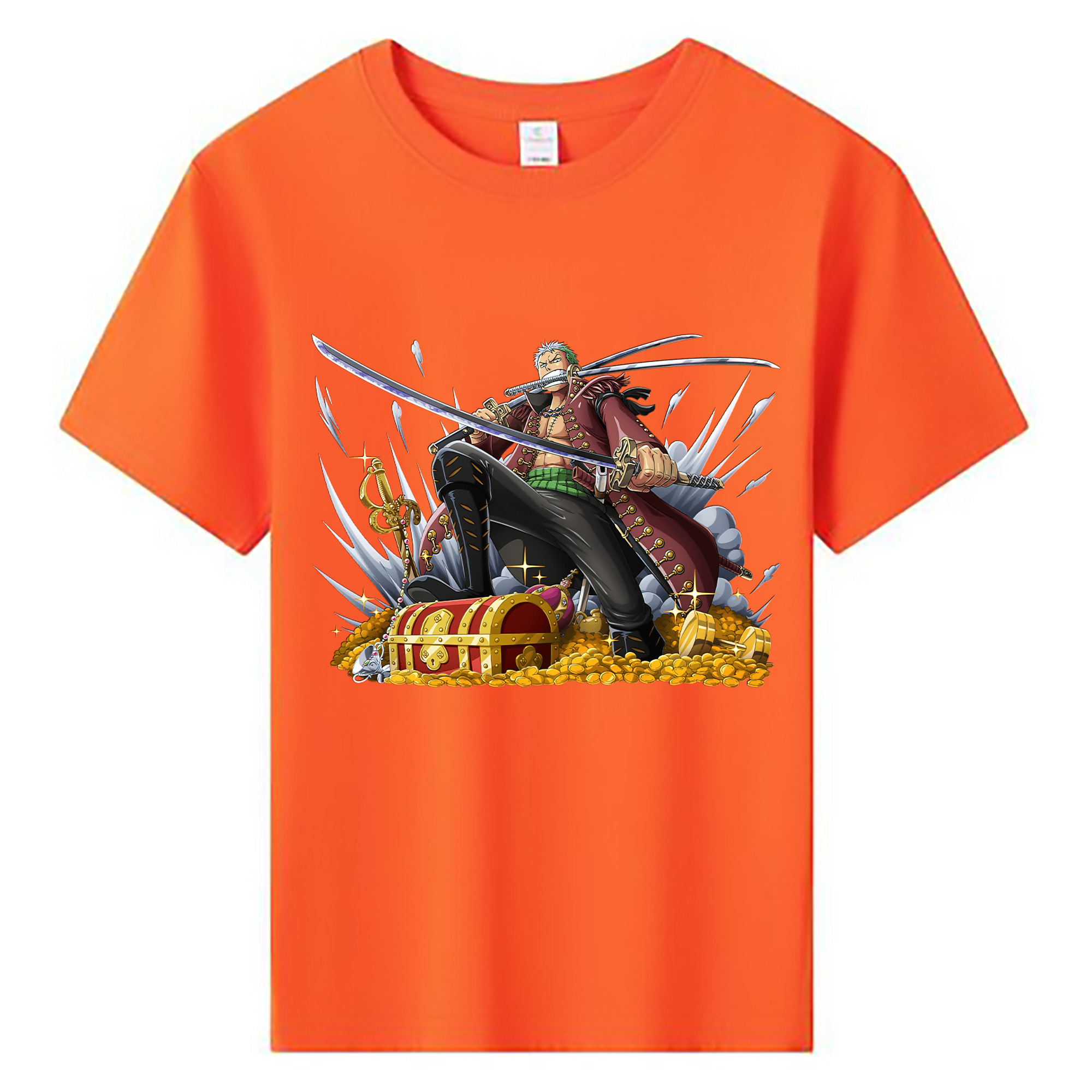 ワンピース ロロノア・ゾロ ONE PIECE Roronoa Zoro 綿100％キッズTシャツ（フロントプリント）