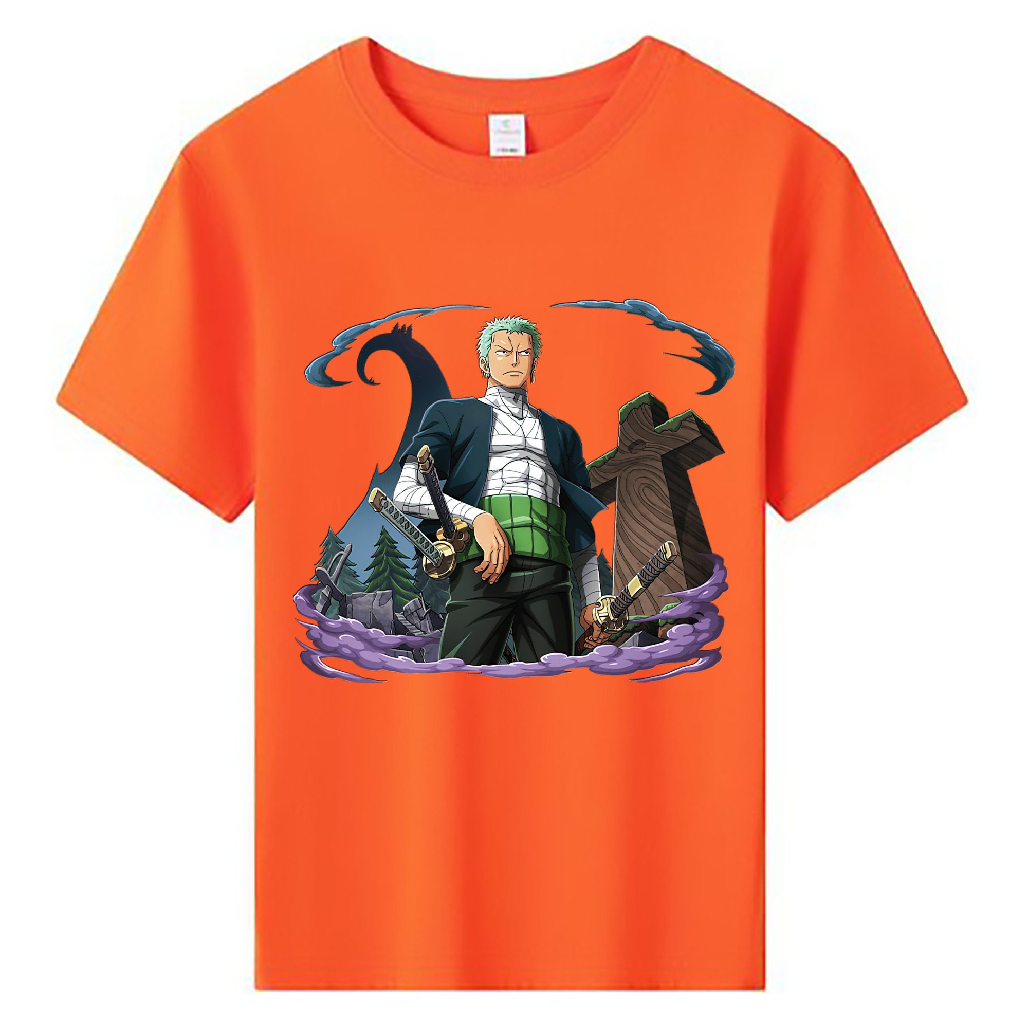 ワンピース ロロノア・ゾロ ONE PIECE Roronoa Zoro 綿100％キッズTシャツ（フロントプリント）