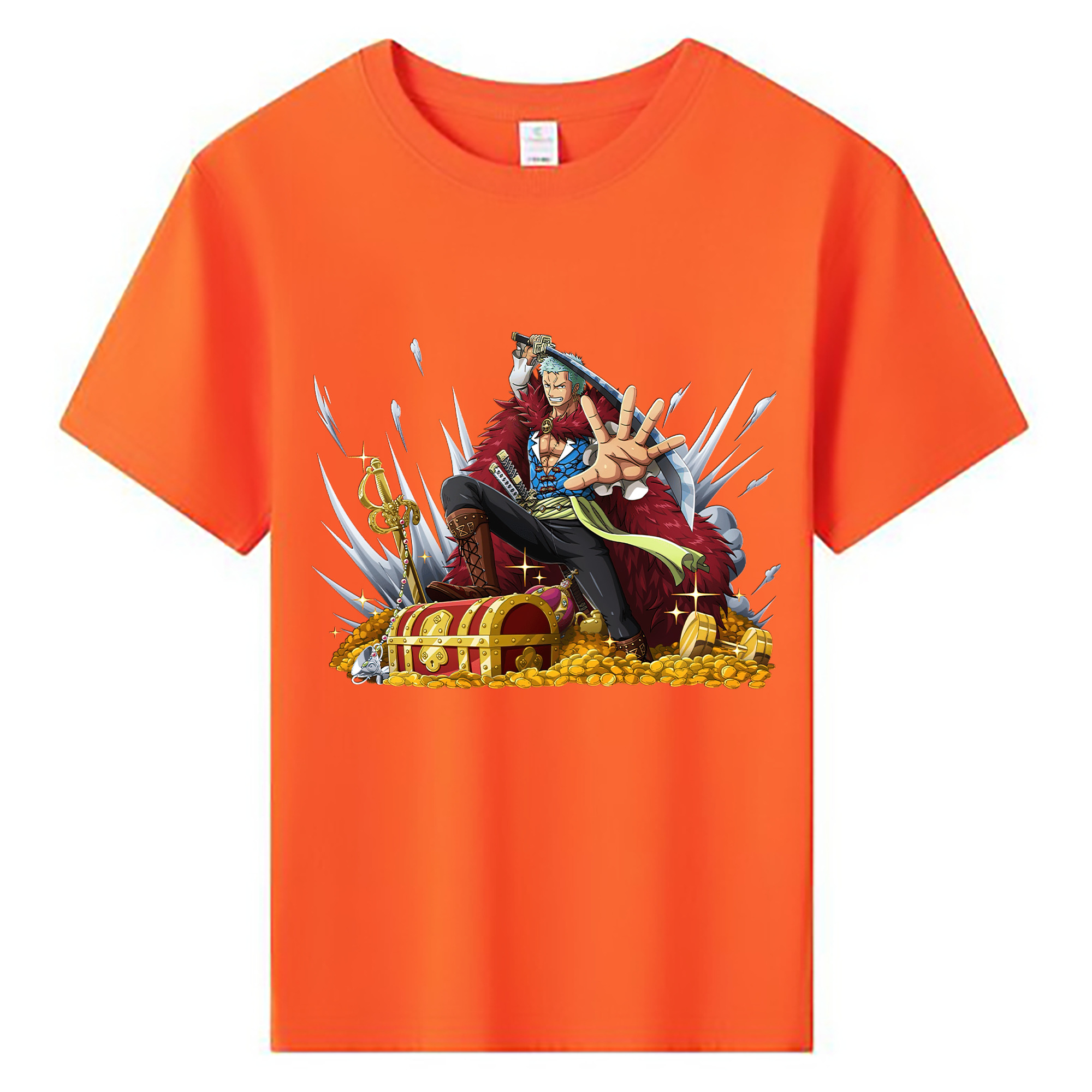 ワンピース ロロノア・ゾロ ONE PIECE Roronoa Zoro 綿100％キッズTシャツ（フロントプリント）