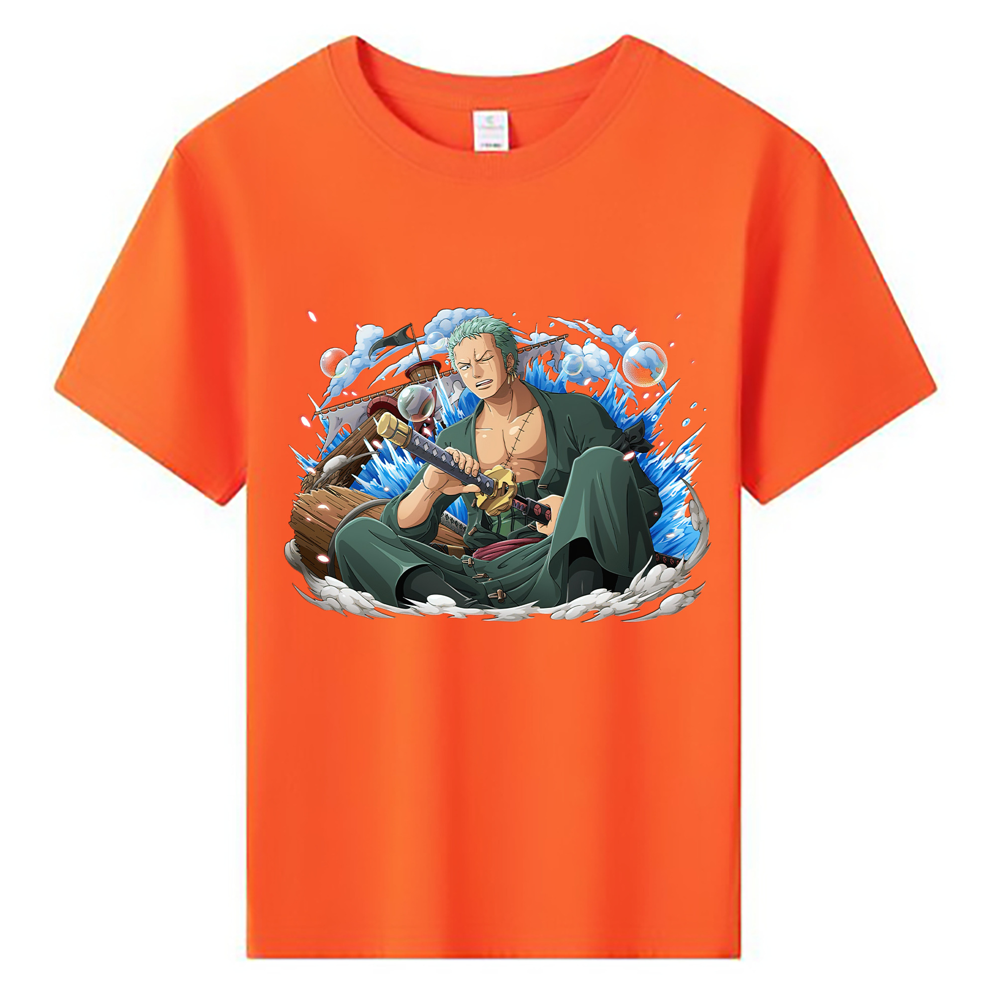 ワンピース ロロノア・ゾロ ONE PIECE Roronoa Zoro 綿100％キッズTシャツ（フロントプリント）