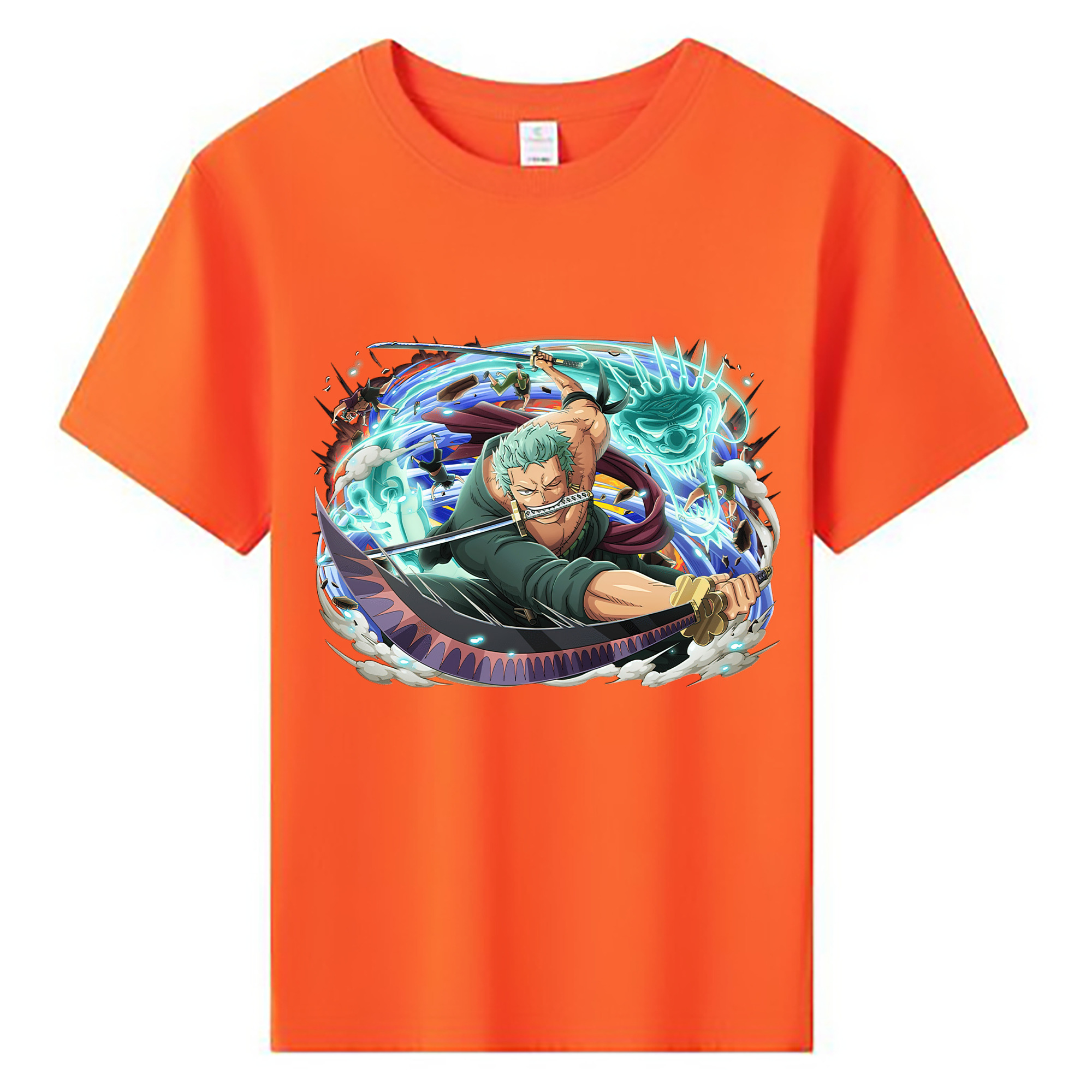 ワンピース ロロノア・ゾロ ONE PIECE Roronoa Zoro 綿100％キッズTシャツ（フロントプリント）