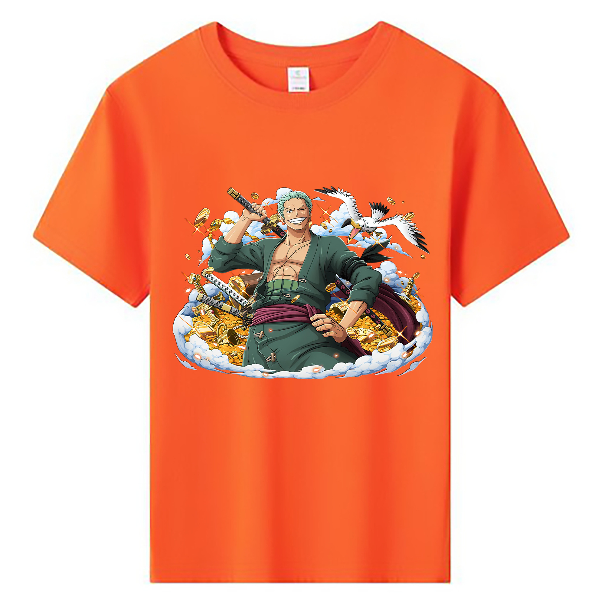ワンピース ロロノア・ゾロ ONE PIECE Roronoa Zoro 綿100％キッズTシャツ（フロントプリント）