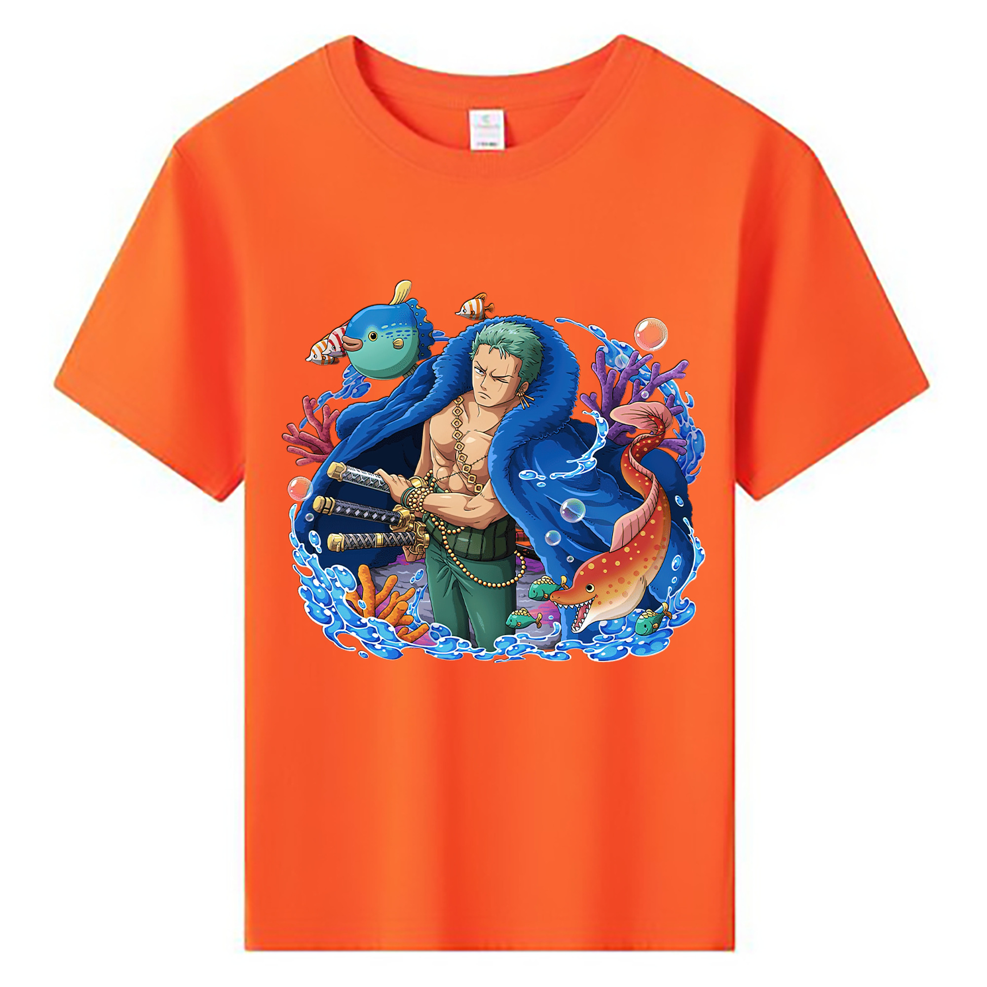 ワンピース ロロノア・ゾロ ONE PIECE Roronoa Zoro 綿100％キッズTシャツ（フロントプリント）