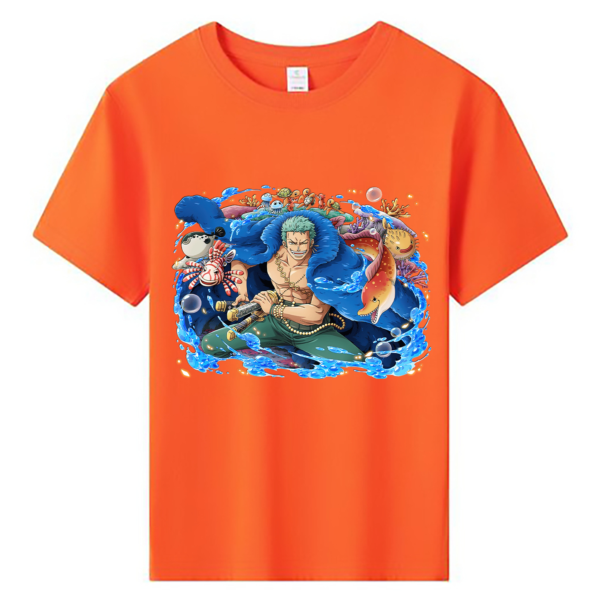 ワンピース ロロノア・ゾロ ONE PIECE Roronoa Zoro 綿100％キッズTシャツ（フロントプリント）