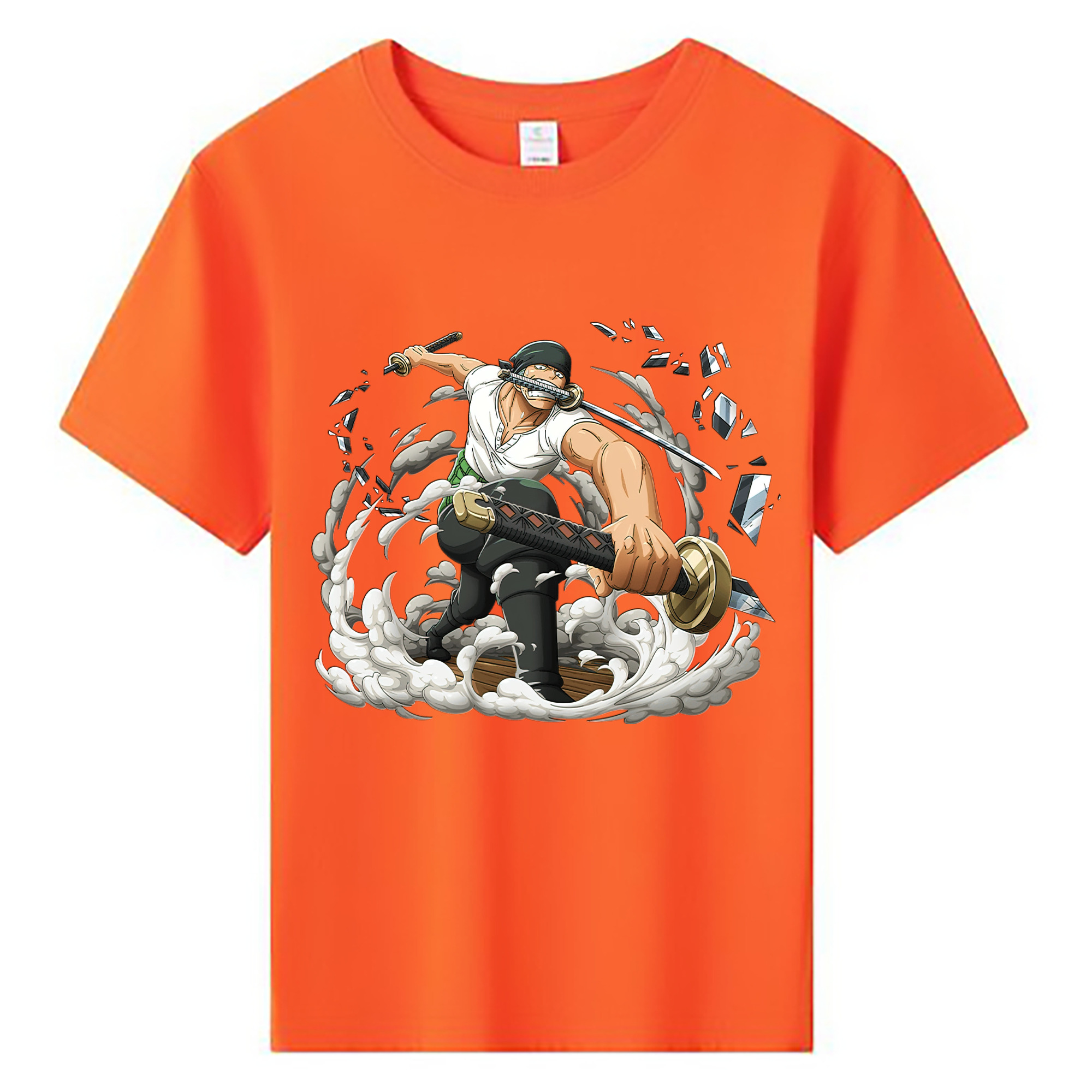 ワンピース ロロノア・ゾロ ONE PIECE Roronoa Zoro 綿100％キッズTシャツ（フロントプリント）