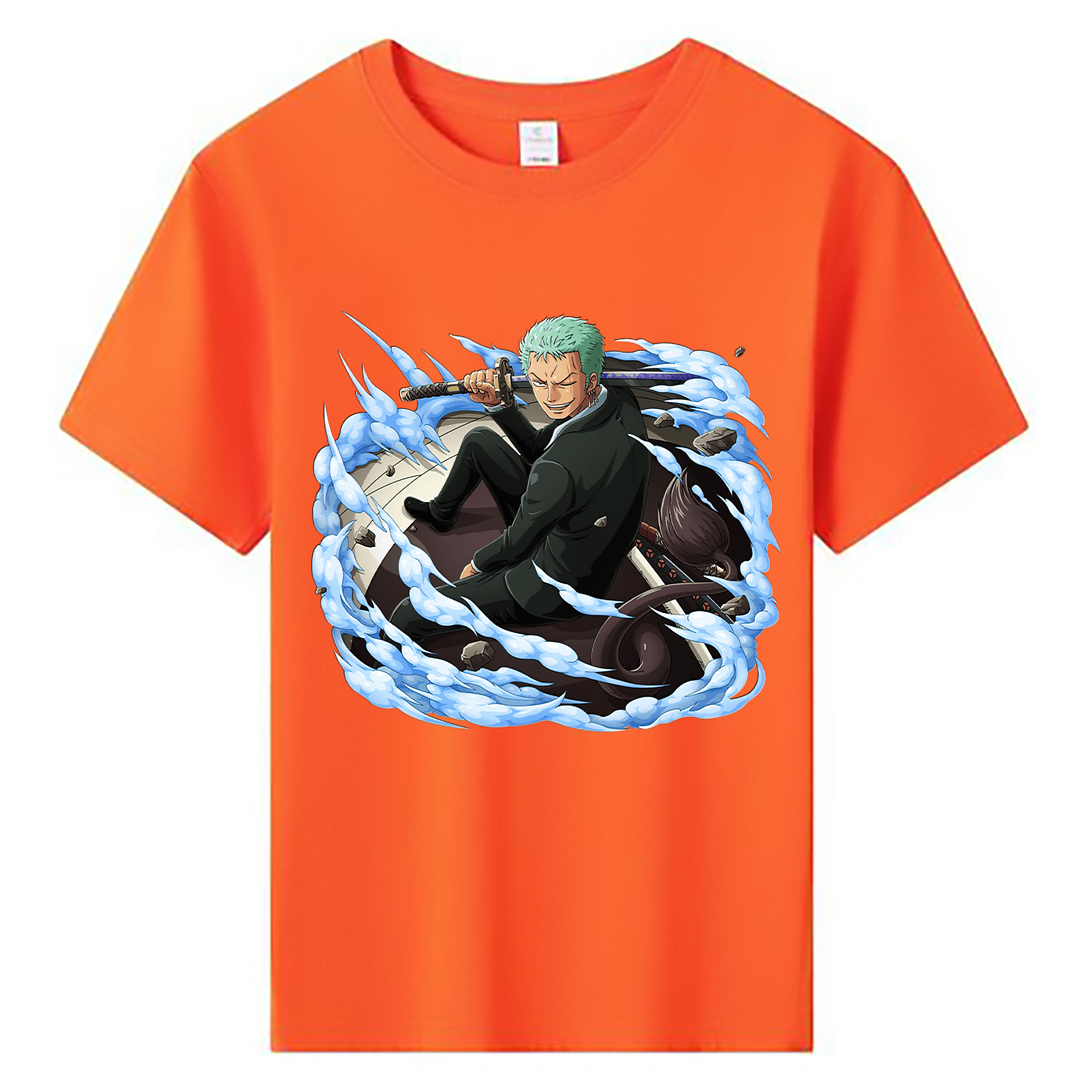 ワンピース ロロノア・ゾロ ONE PIECE Roronoa Zoro 綿100％キッズTシャツ（フロントプリント）