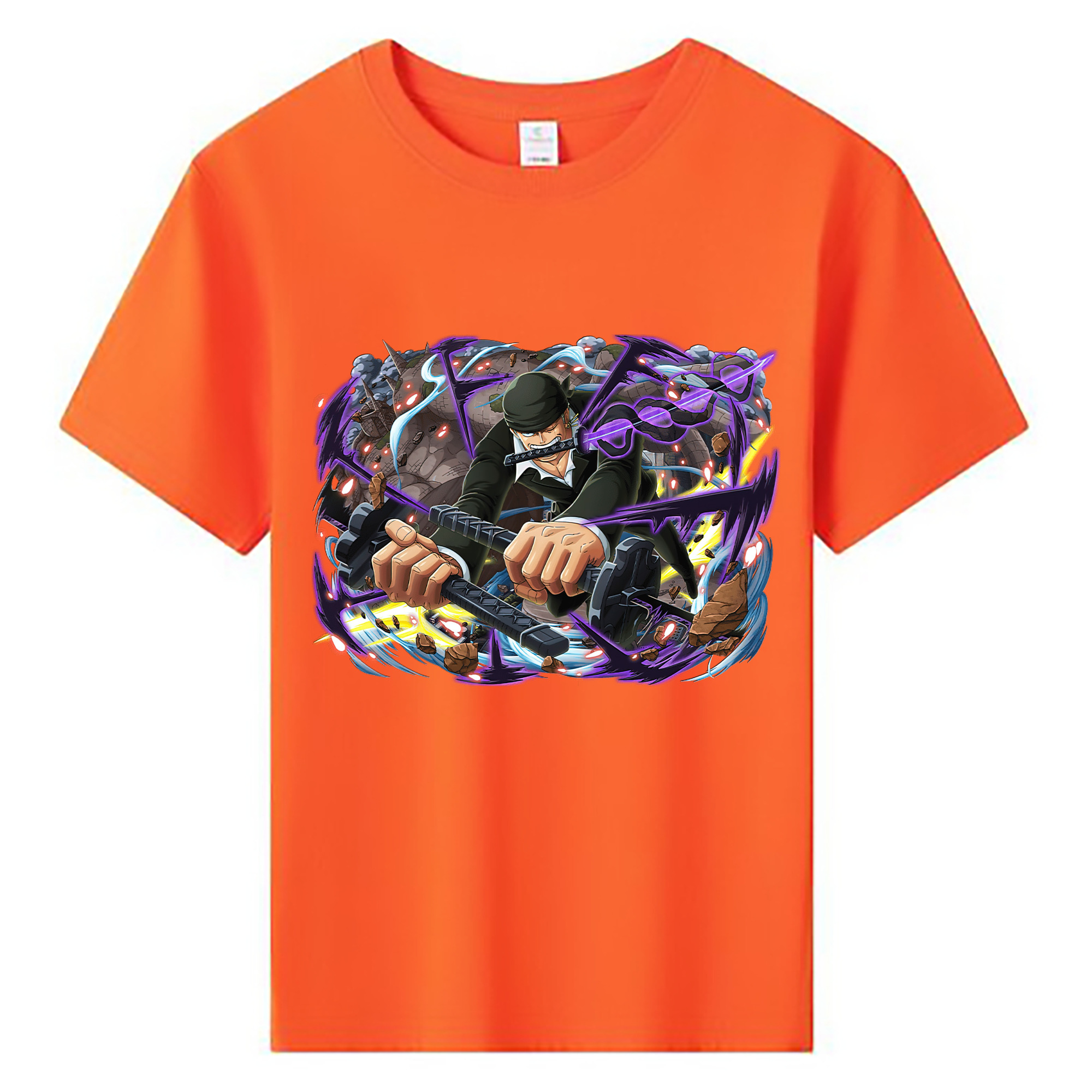 ワンピース ロロノア・ゾロ ONE PIECE Roronoa Zoro 綿100％キッズTシャツ（フロントプリント）