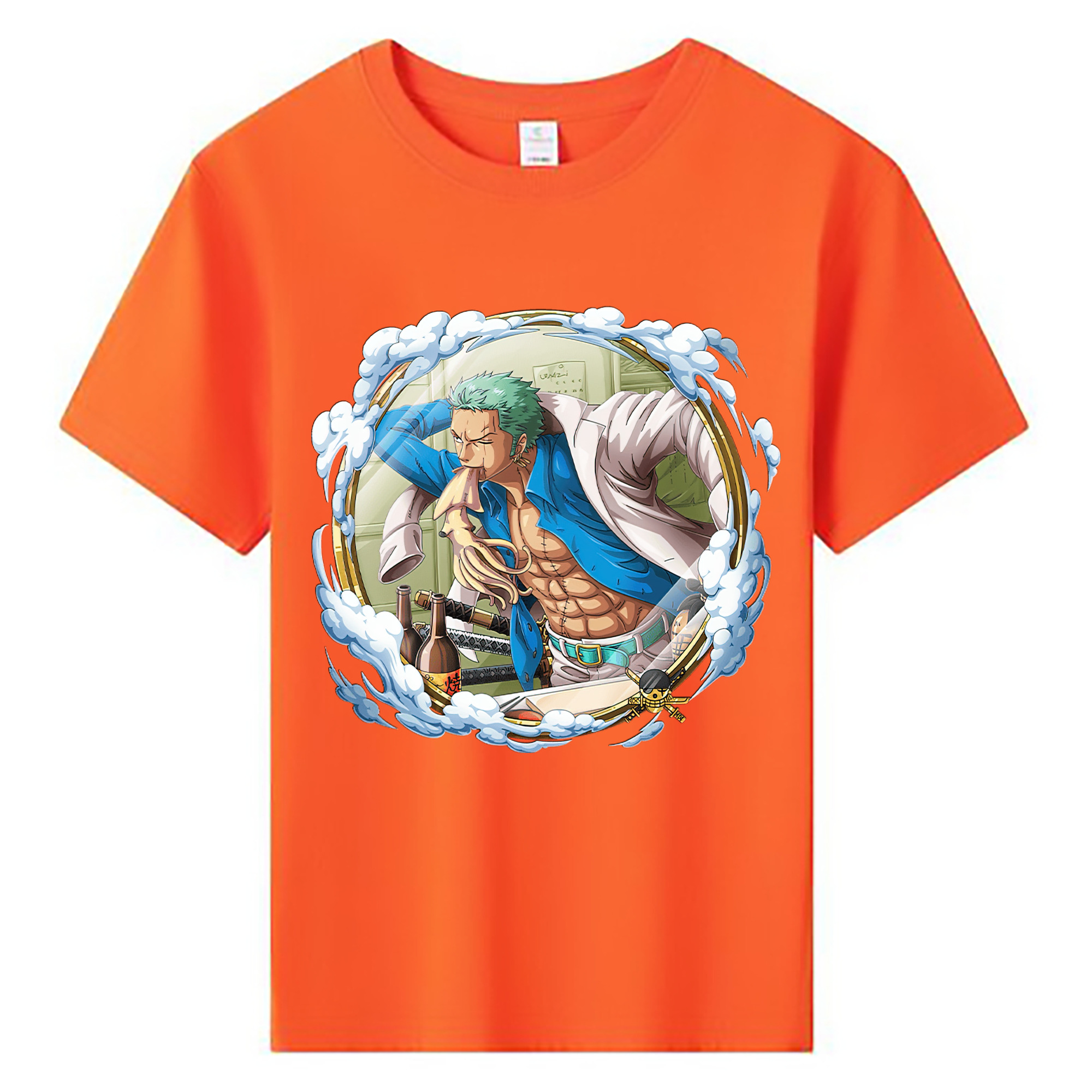 ワンピース ロロノア・ゾロ ONE PIECE Roronoa Zoro 綿100％キッズTシャツ（フロントプリント）