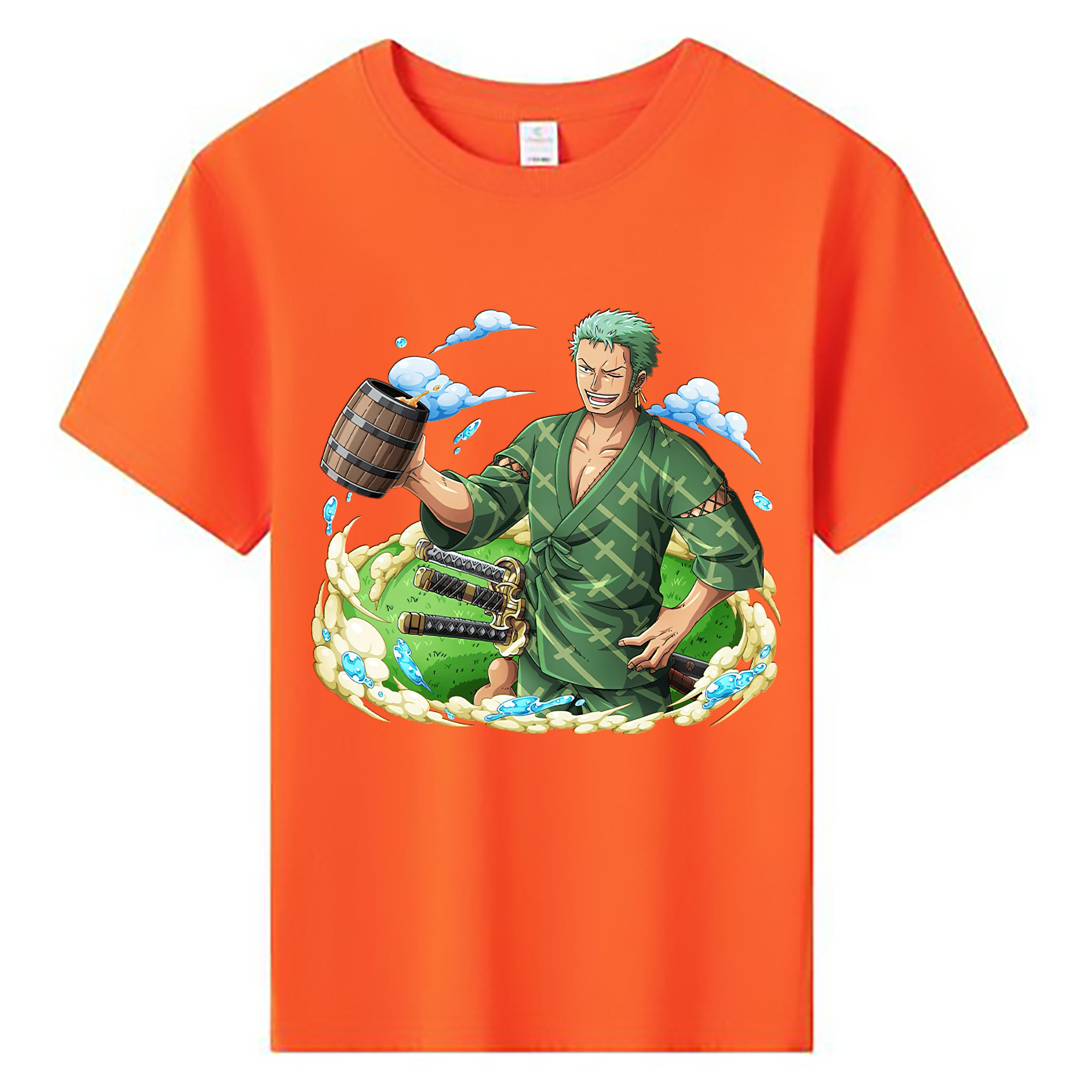 ワンピース ロロノア・ゾロ ONE PIECE Roronoa Zoro 綿100％キッズTシャツ（フロントプリント）