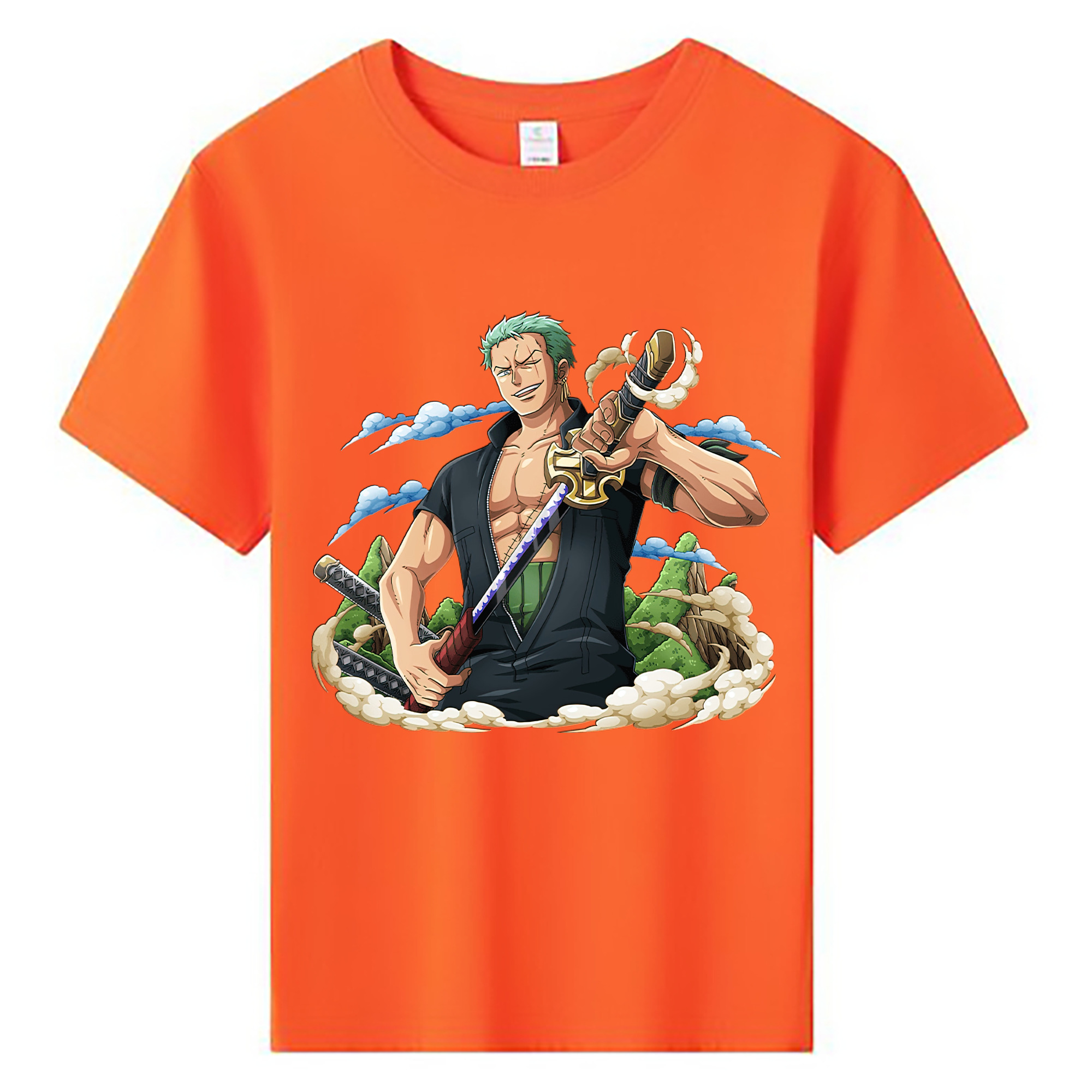 ワンピース ロロノア・ゾロ ONE PIECE Roronoa Zoro 綿100％キッズTシャツ（フロントプリント）