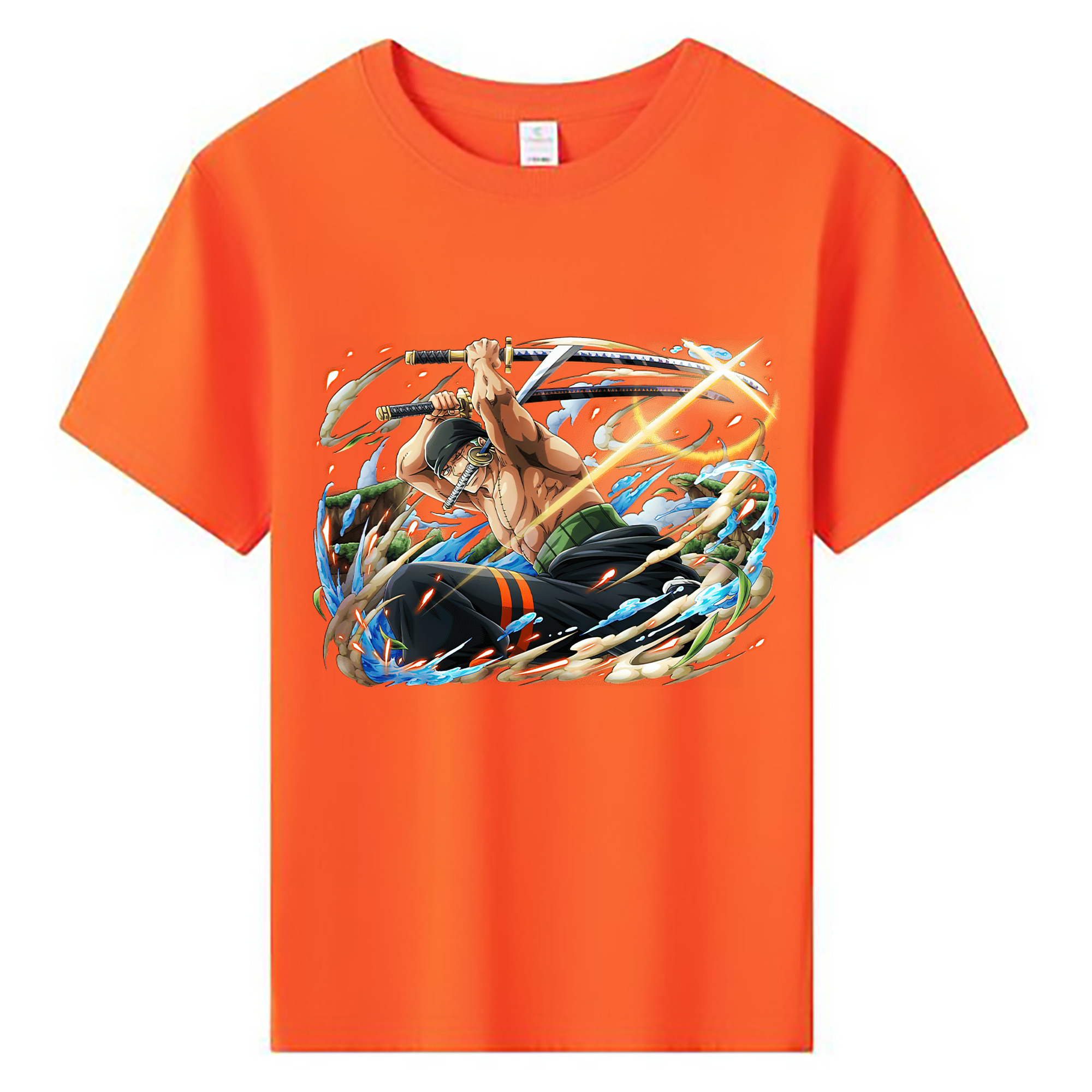 ワンピース ロロノア・ゾロ ONE PIECE Roronoa Zoro 綿100％キッズTシャツ（フロントプリント）