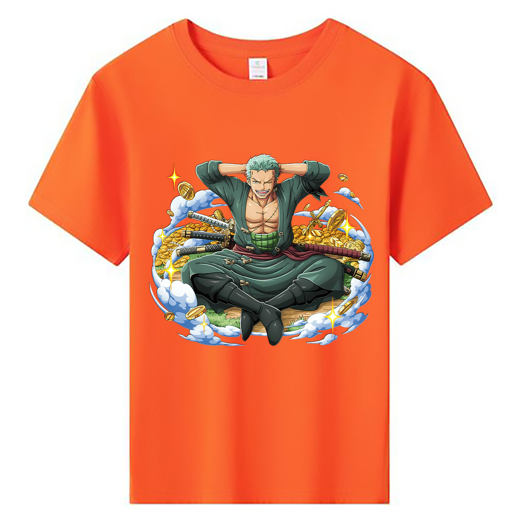 ワンピース ロロノア・ゾロ ONE PIECE Roronoa Zoro 綿100％キッズTシャツ（フロントプリント）