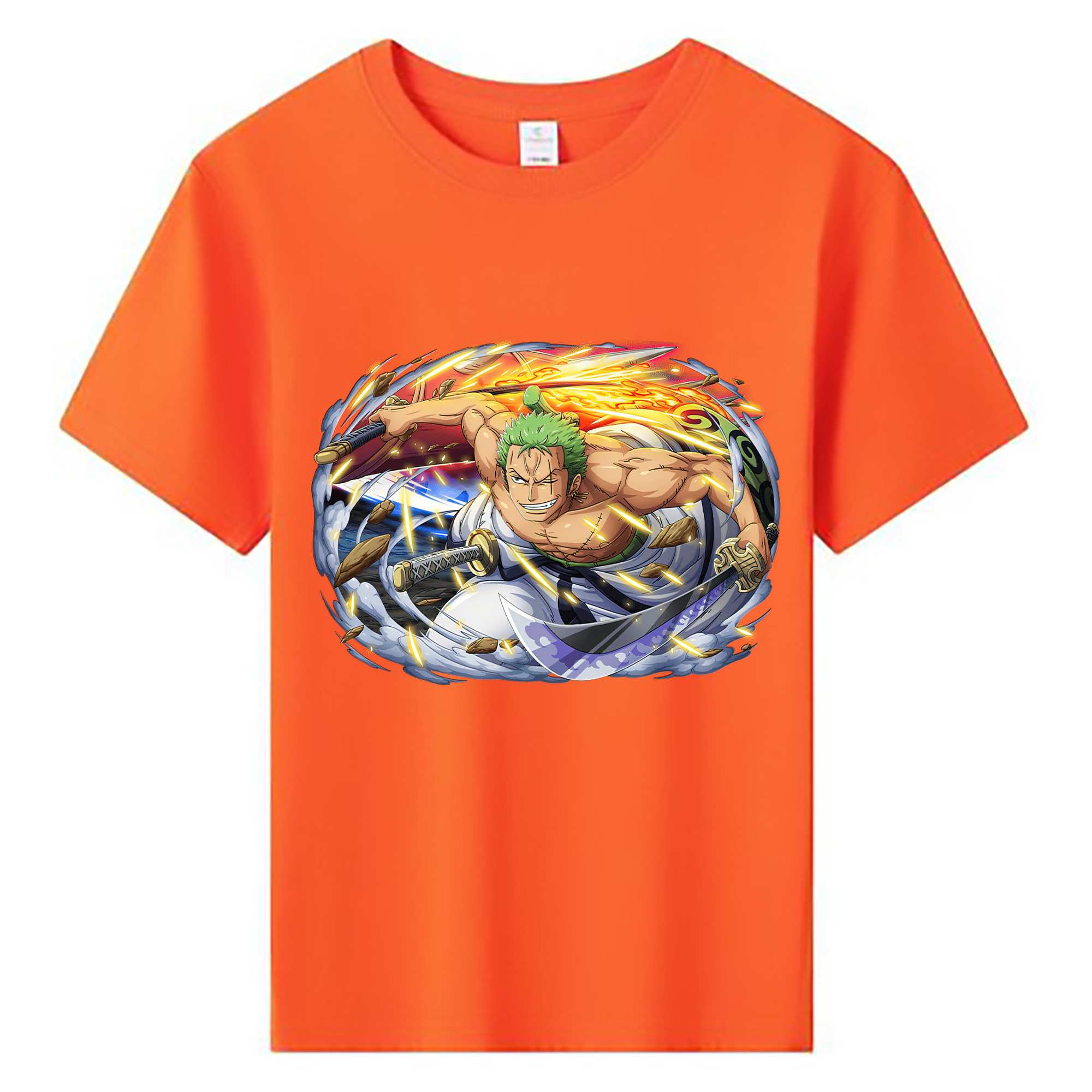 ワンピース ロロノア・ゾロ ONE PIECE Roronoa Zoro 綿100％キッズTシャツ（フロントプリント）