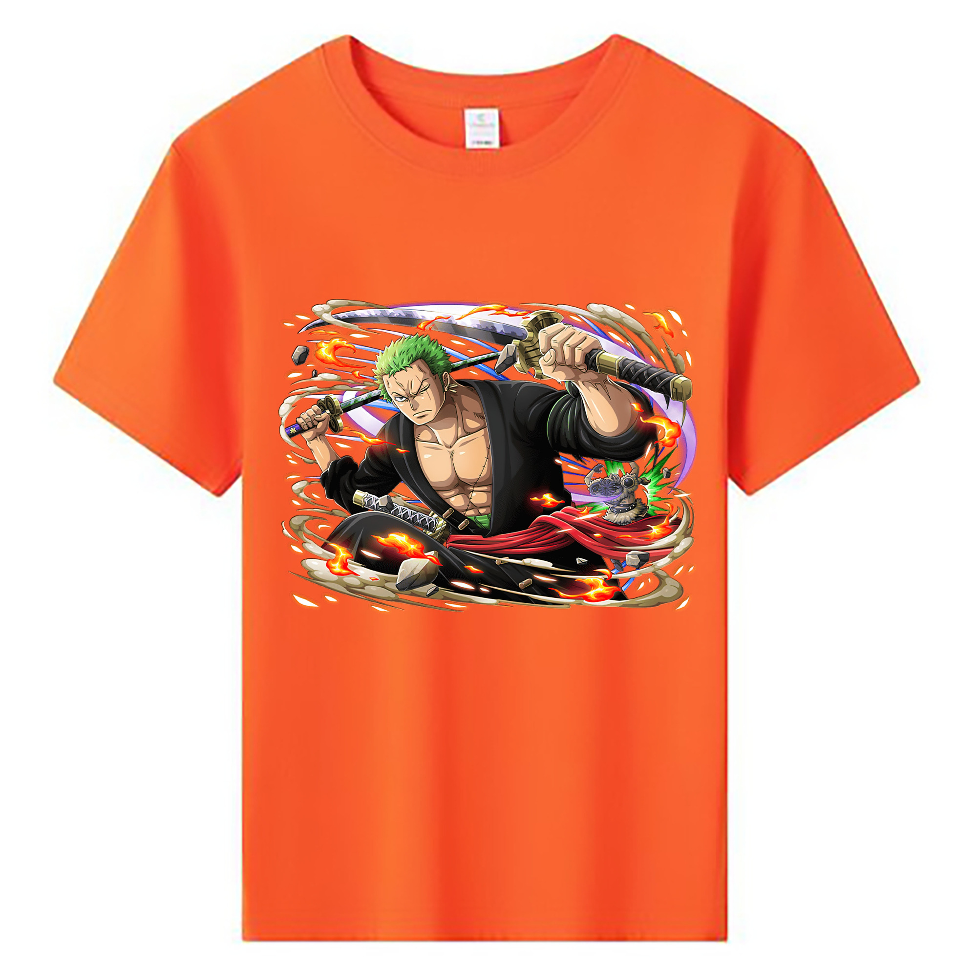 ワンピース ロロノア・ゾロ ONE PIECE Roronoa Zoro 綿100％キッズTシャツ（フロントプリント）