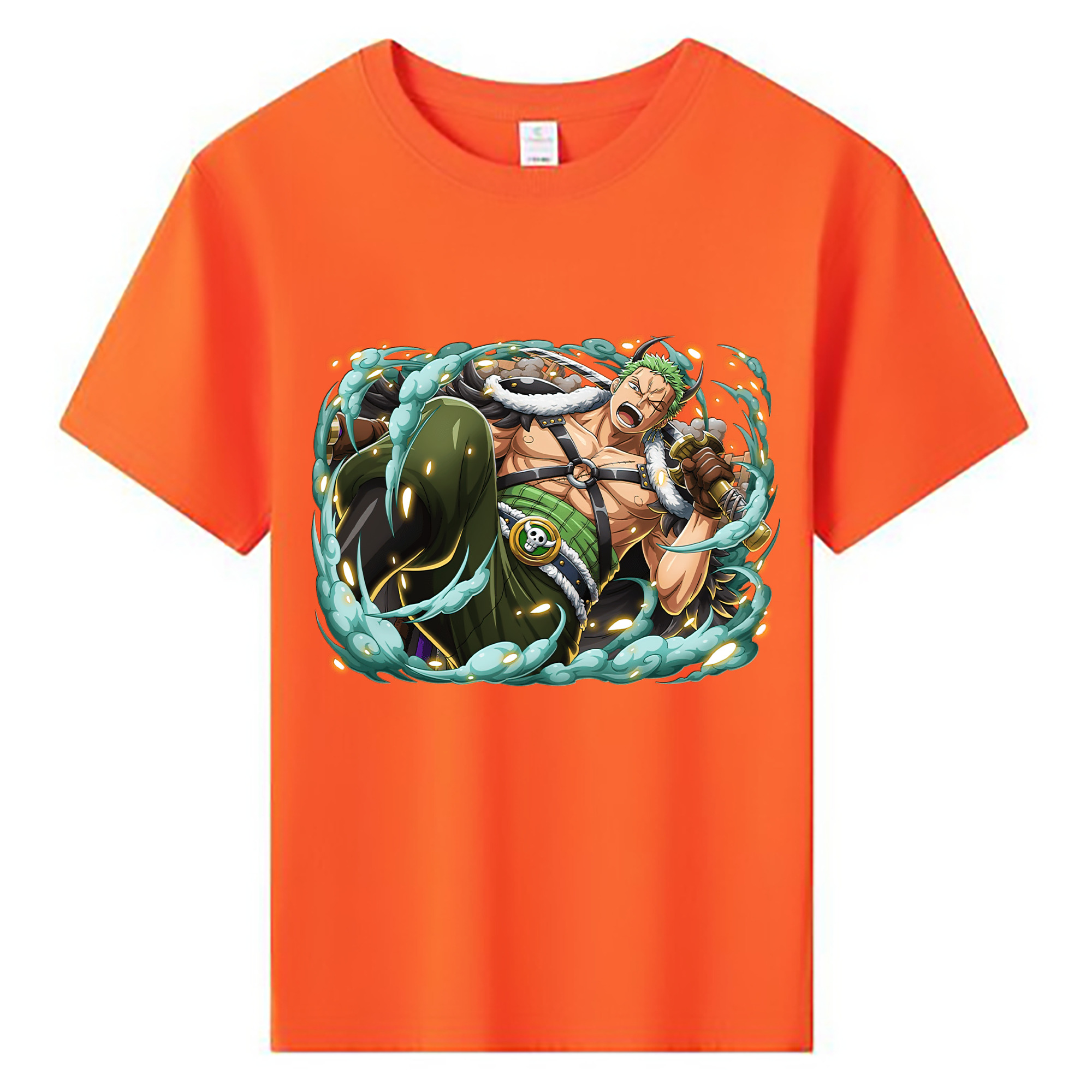 ワンピース ロロノア・ゾロ ONE PIECE Roronoa Zoro 綿100％キッズTシャツ（フロントプリント）