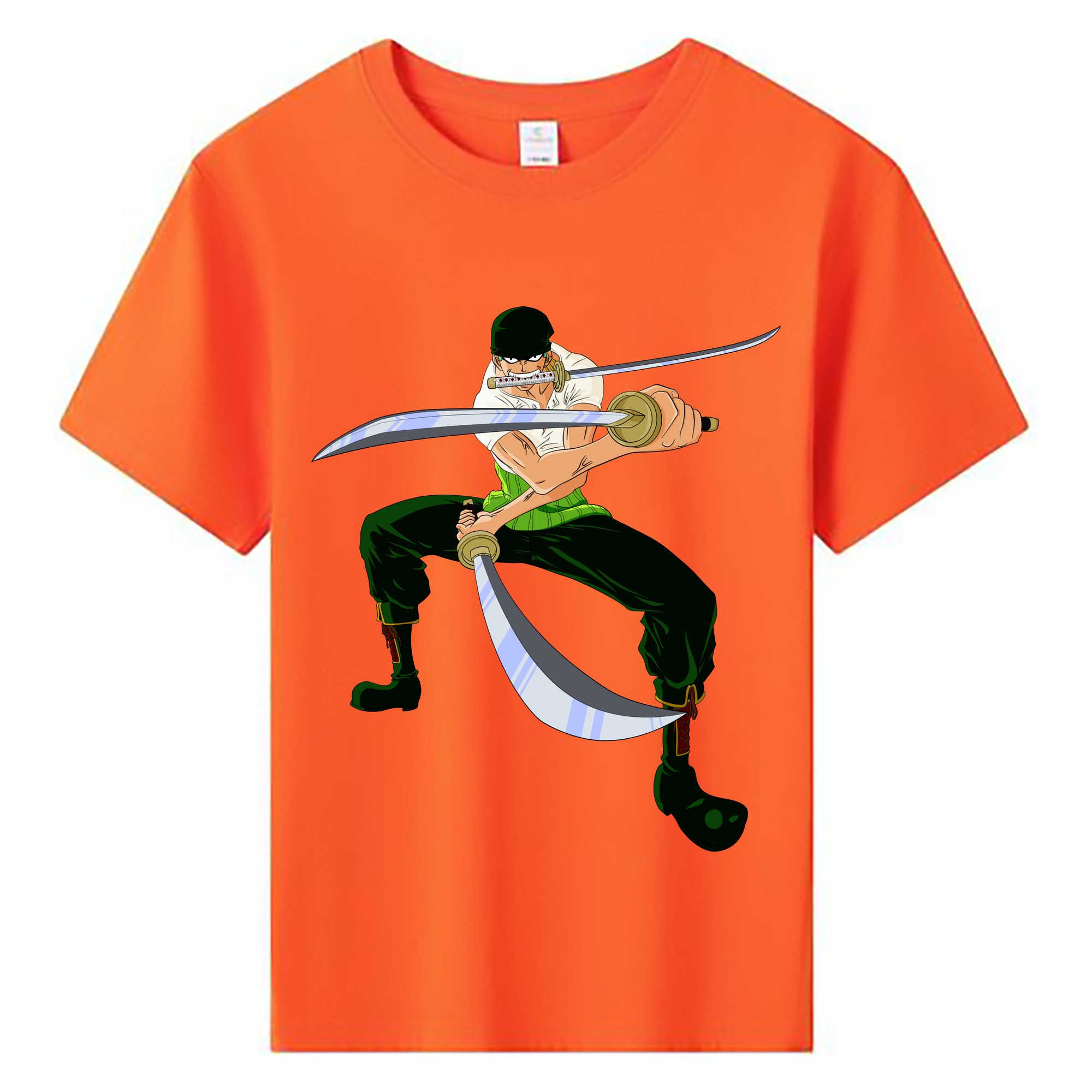 ワンピース ロロノア・ゾロ ONE PIECE Roronoa Zoro 綿100％キッズTシャツ（フロントプリント）