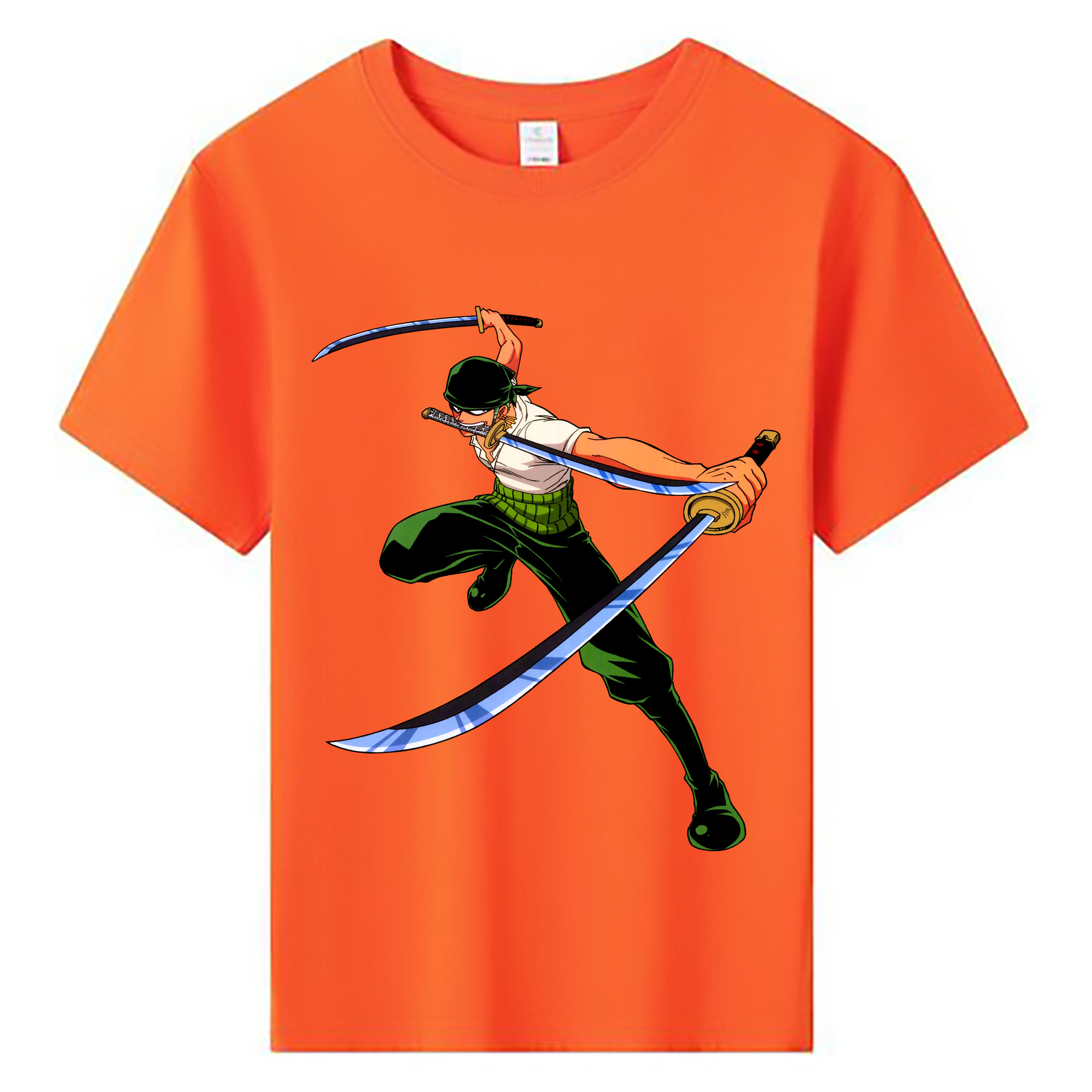 ワンピース ロロノア・ゾロ ONE PIECE Roronoa Zoro 綿100％キッズTシャツ（フロントプリント）