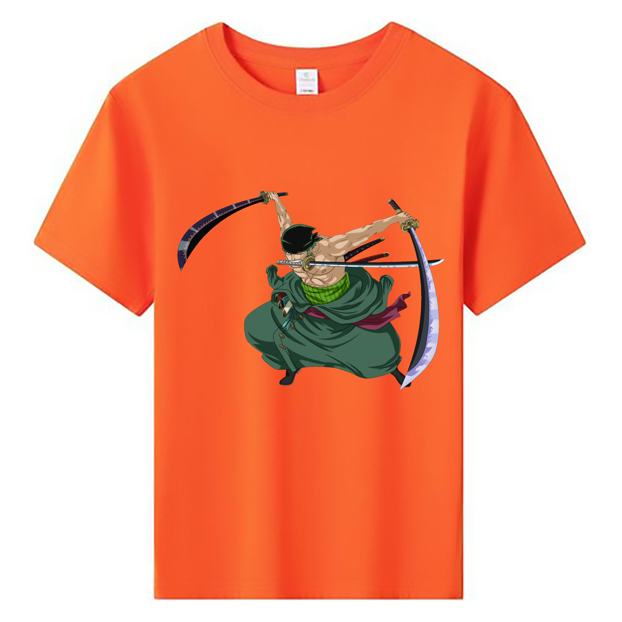 ワンピース ロロノア・ゾロ ONE PIECE Roronoa Zoro 綿100％キッズTシャツ（フロントプリント）