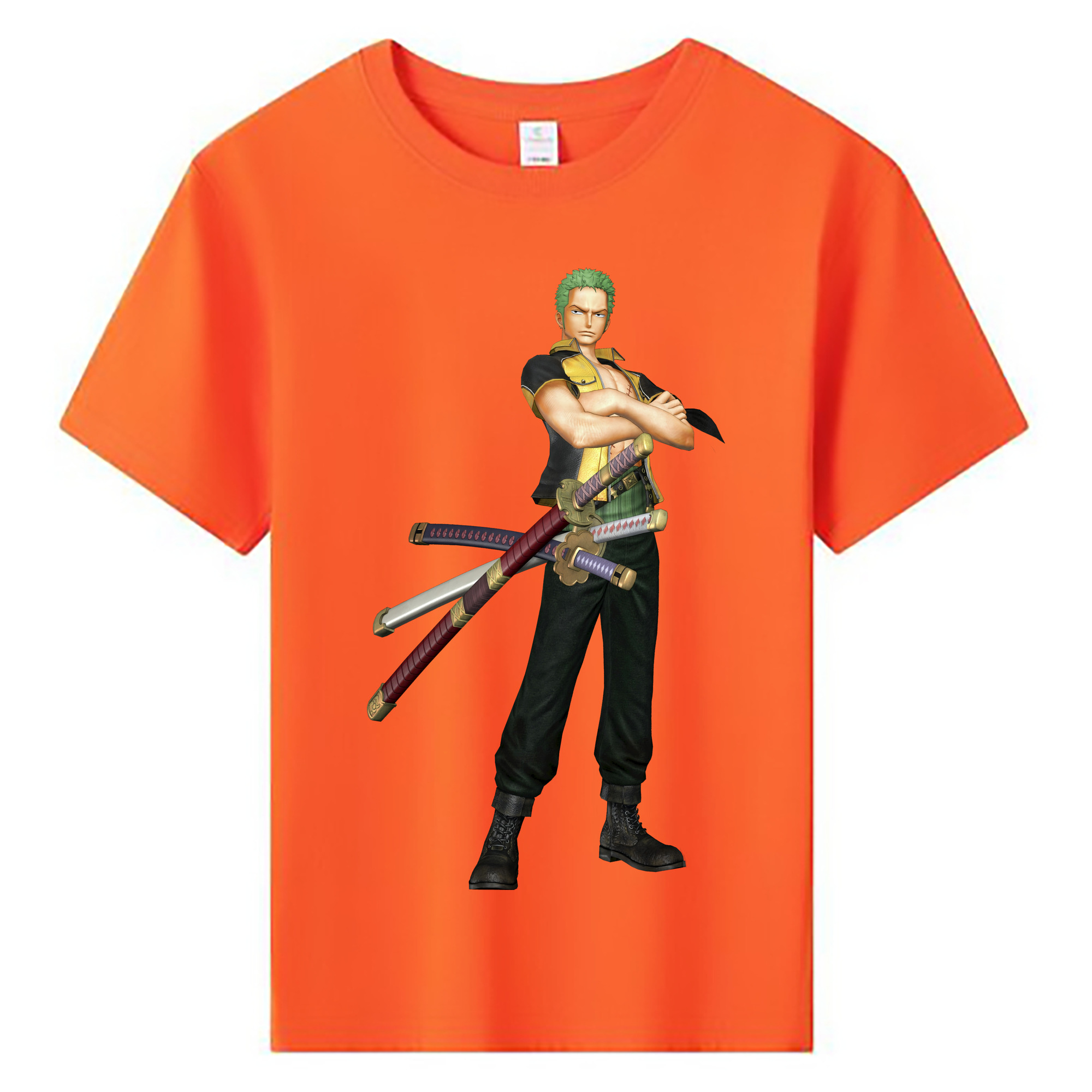 ワンピース ロロノア・ゾロ ONE PIECE Roronoa Zoro 綿100％キッズTシャツ（フロントプリント）
