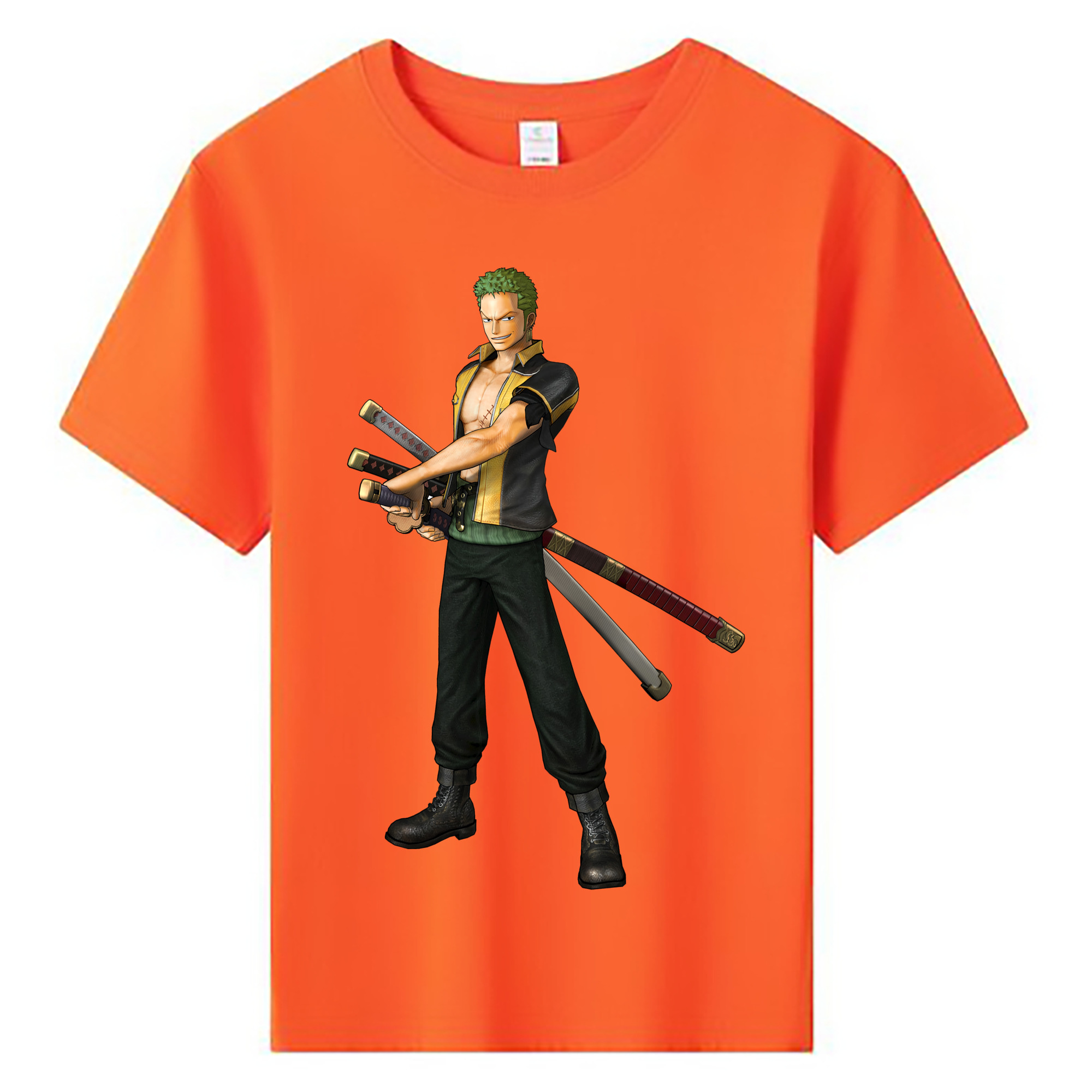 ワンピース ロロノア・ゾロ ONE PIECE Roronoa Zoro 綿100％キッズTシャツ（フロントプリント）