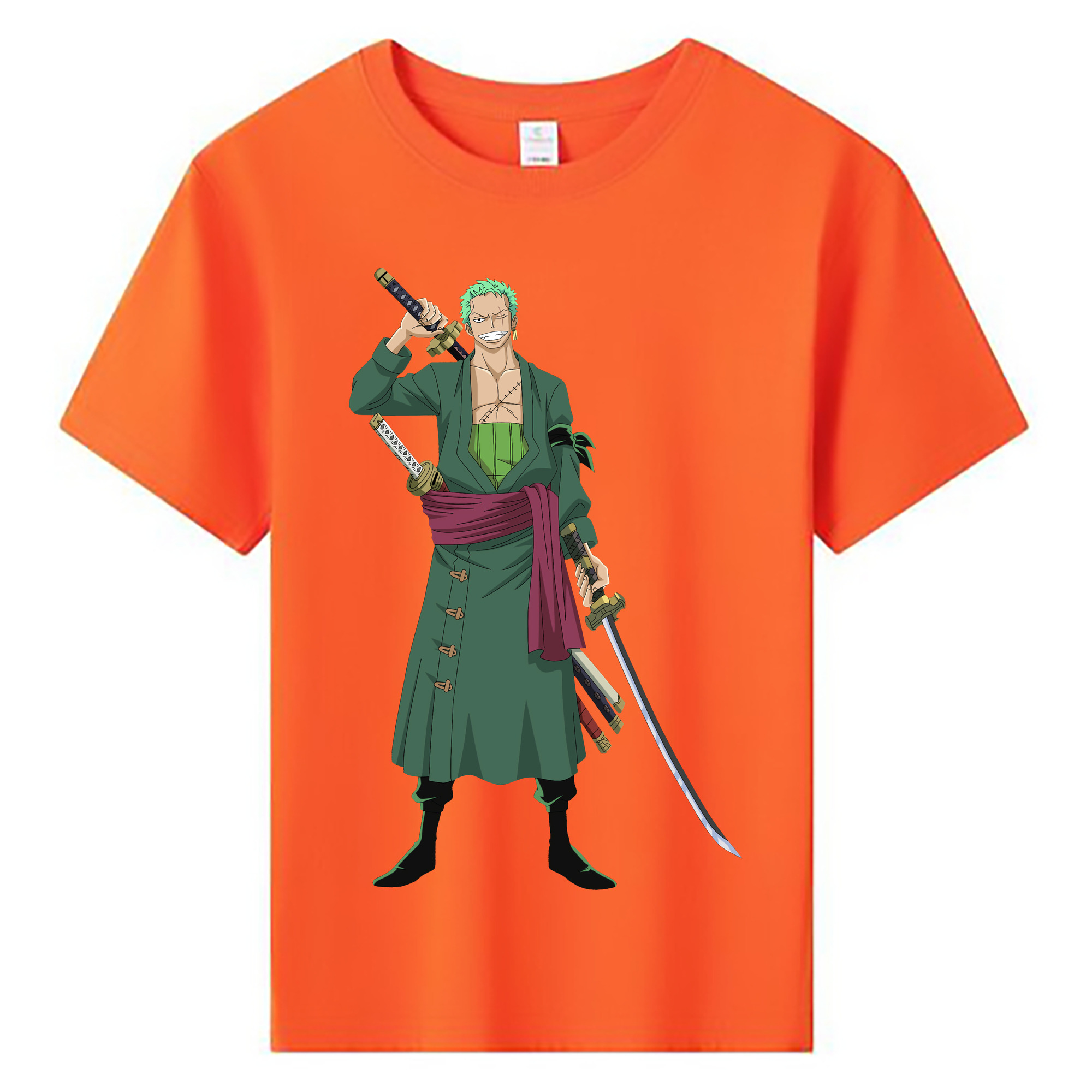 ワンピース ロロノア・ゾロ ONE PIECE Roronoa Zoro 綿100％キッズTシャツ（フロントプリント）
