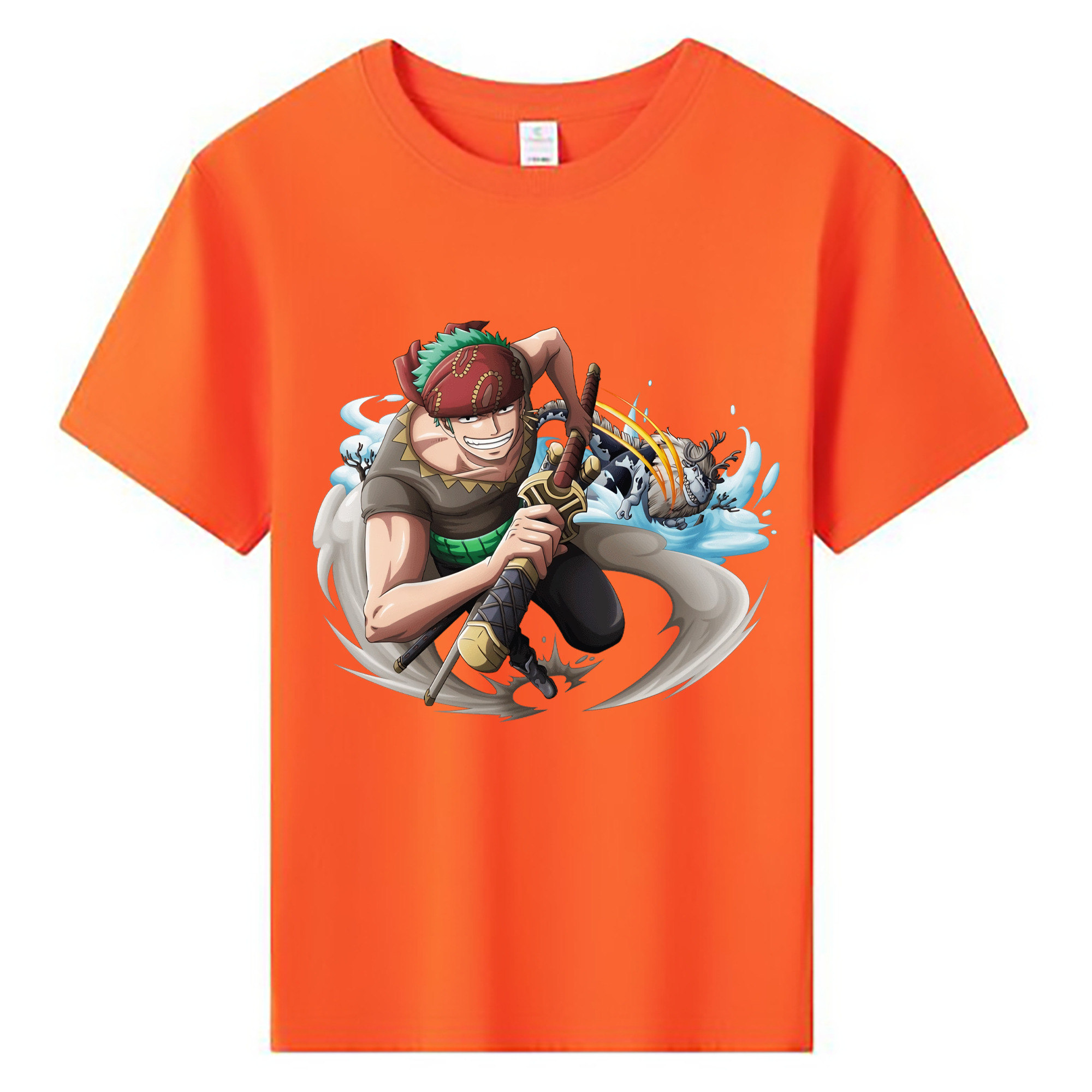 ワンピース ロロノア・ゾロ ONE PIECE Roronoa Zoro 綿100％キッズTシャツ（フロントプリント）