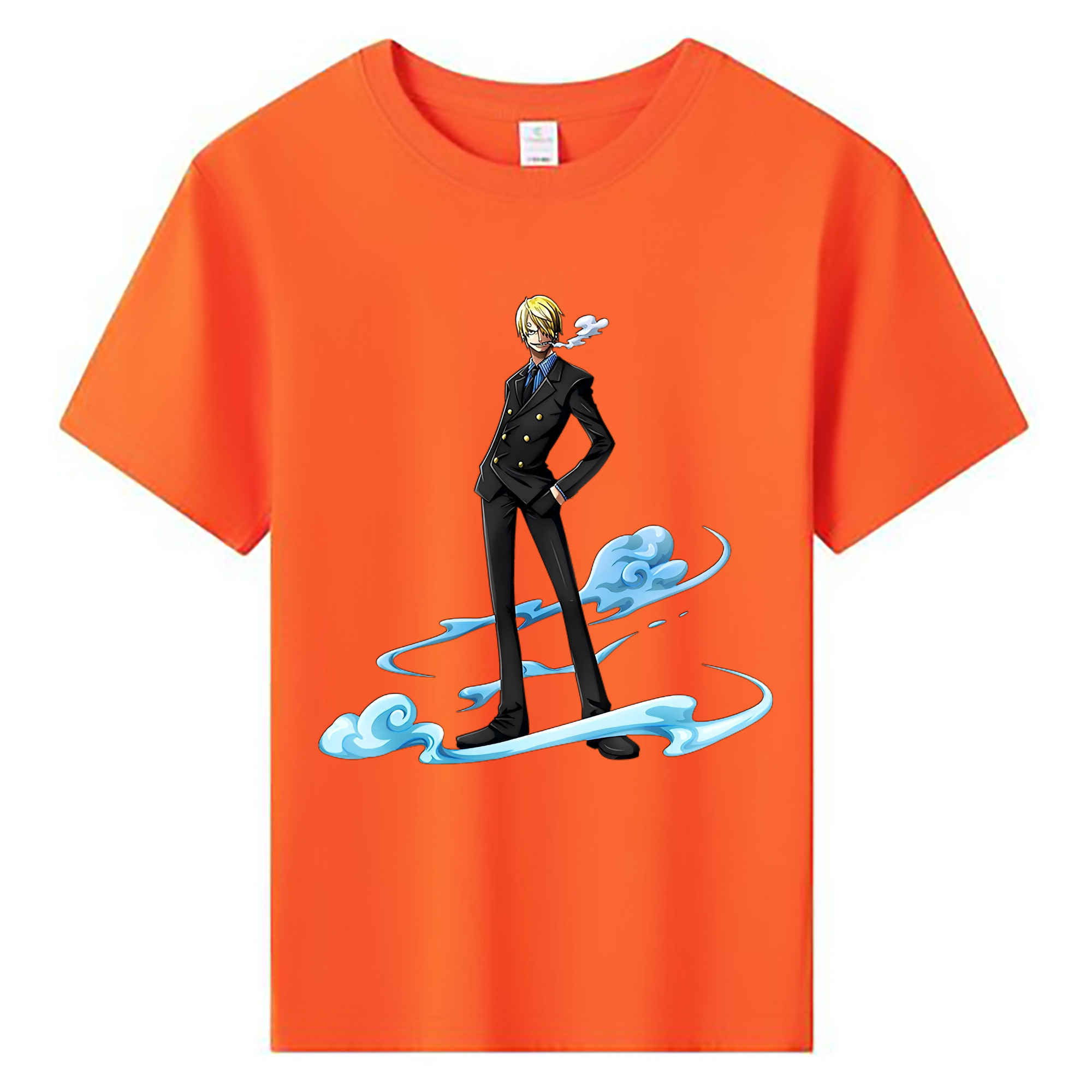 （画像用） ワンピース サンジ ONE PIECE Sanji 綿100％キッズTシャツ（フロントプリント）