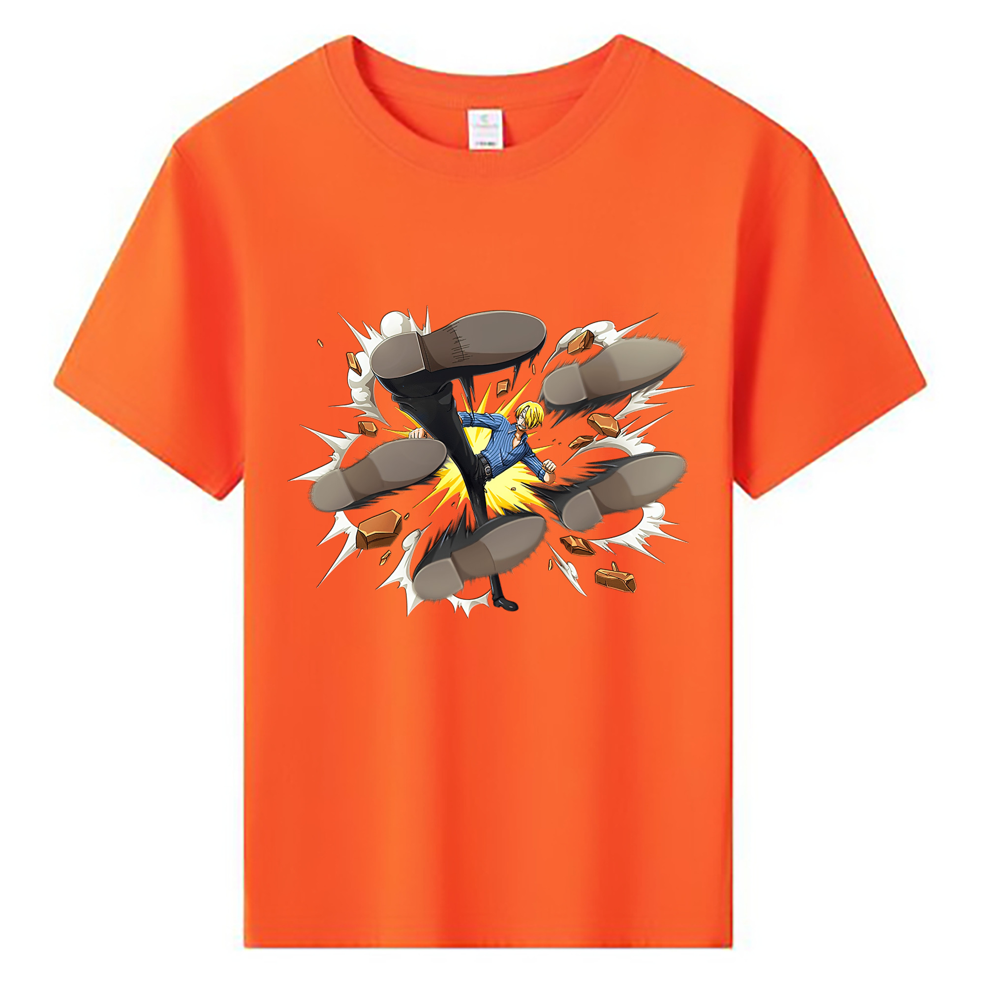 （画像用） ワンピース サンジ ONE PIECE Sanji 綿100％キッズTシャツ（フロントプリント）