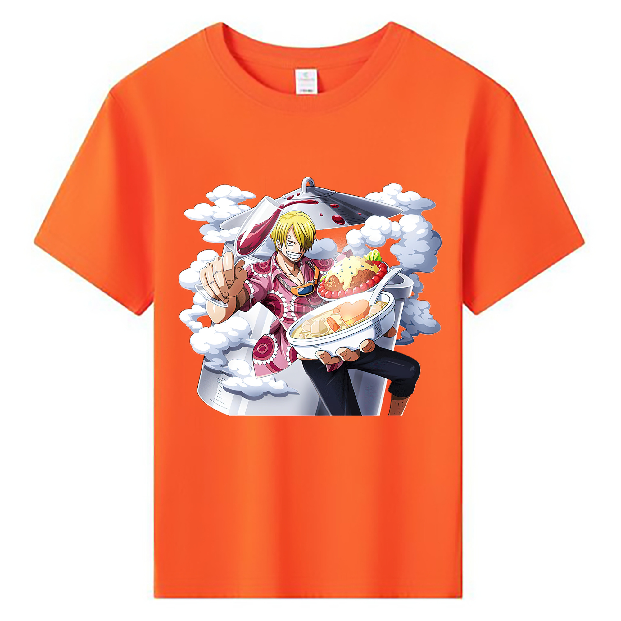 （画像用） ワンピース サンジ ONE PIECE Sanji 綿100％キッズTシャツ（フロントプリント）