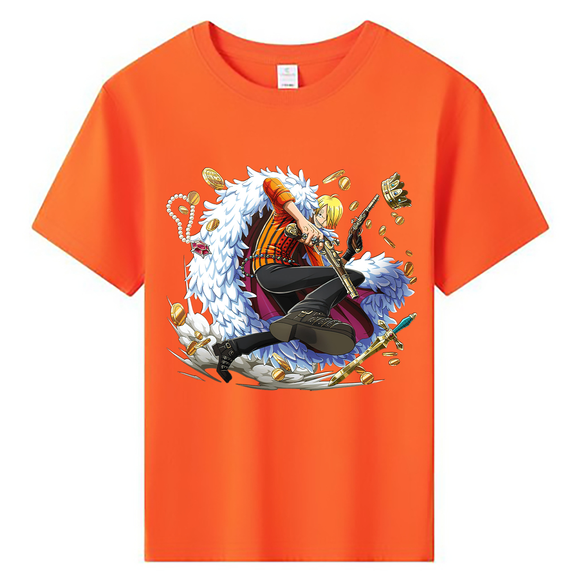 （画像用） ワンピース サンジ ONE PIECE Sanji 綿100％キッズTシャツ（フロントプリント）
