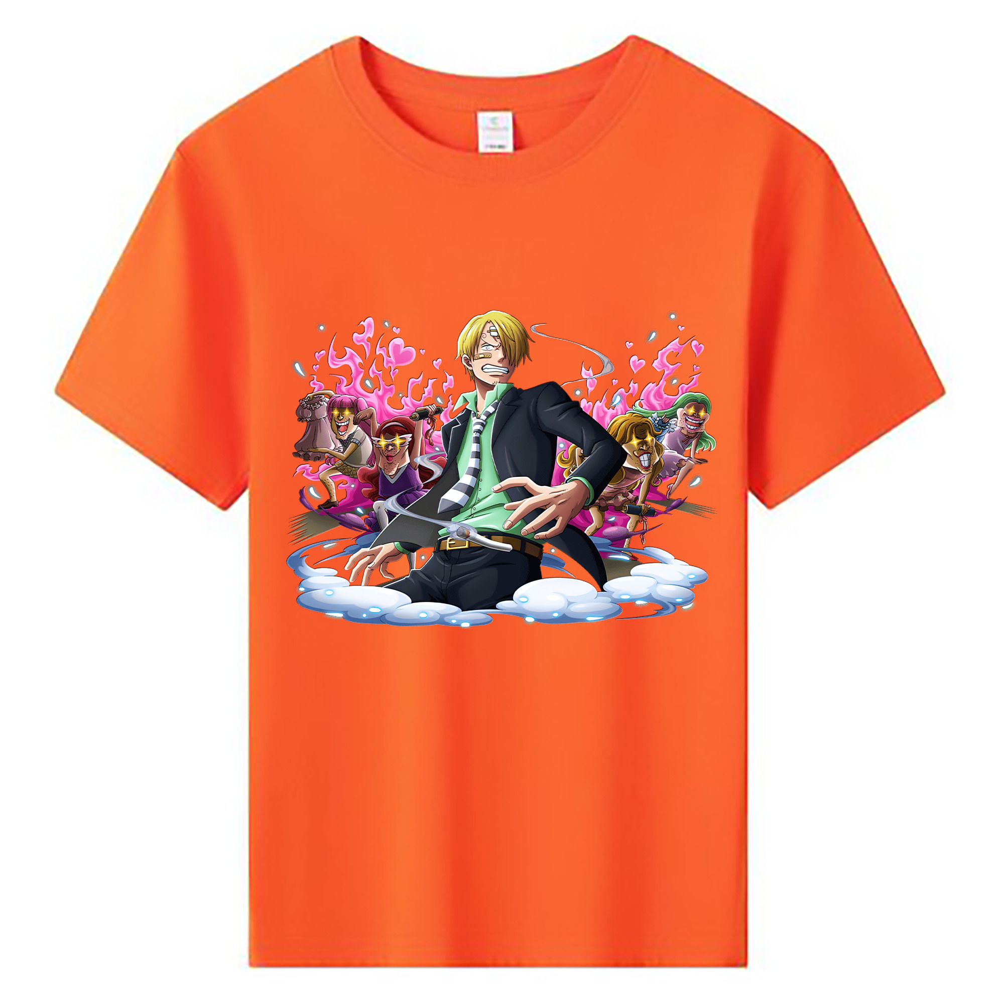 （画像用） ワンピース サンジ ONE PIECE Sanji 綿100％キッズTシャツ（フロントプリント）