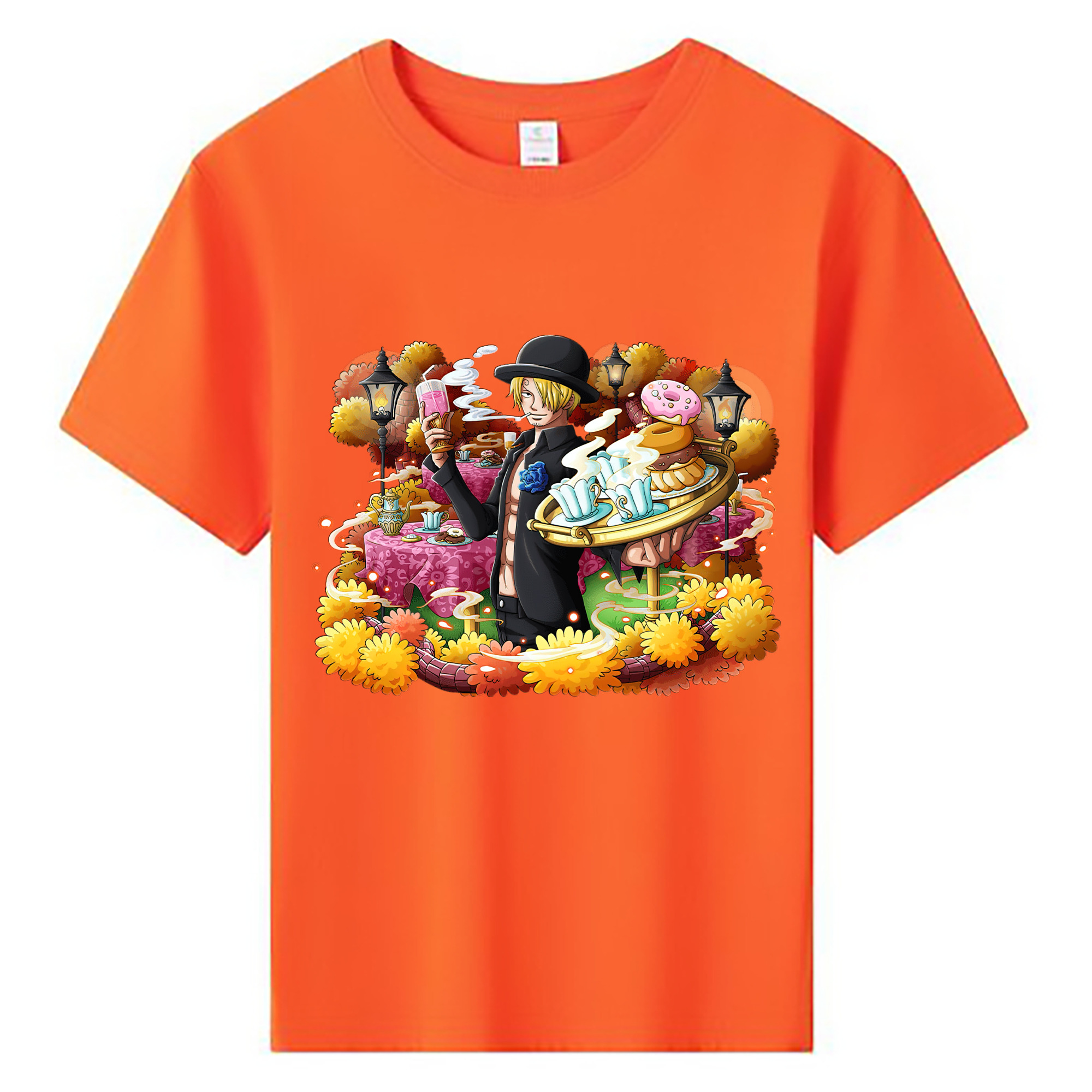 （画像用） ワンピース サンジ ONE PIECE Sanji 綿100％キッズTシャツ（フロントプリント）