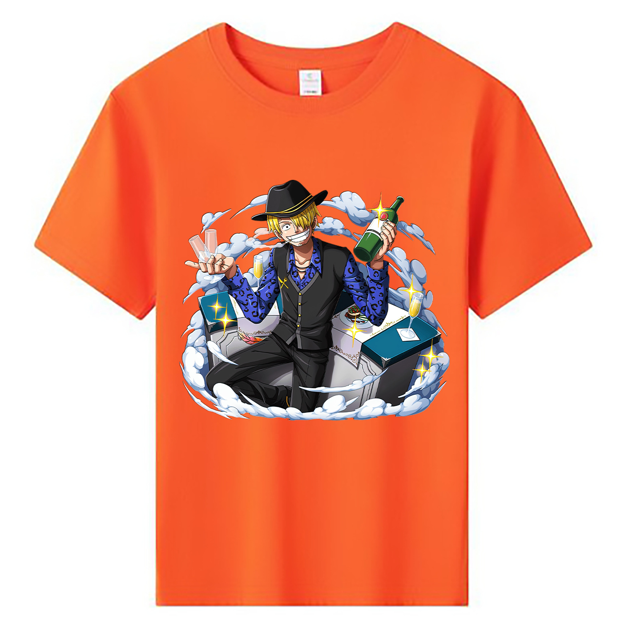 （画像用） ワンピース サンジ ONE PIECE Sanji 綿100％キッズTシャツ（フロントプリント）