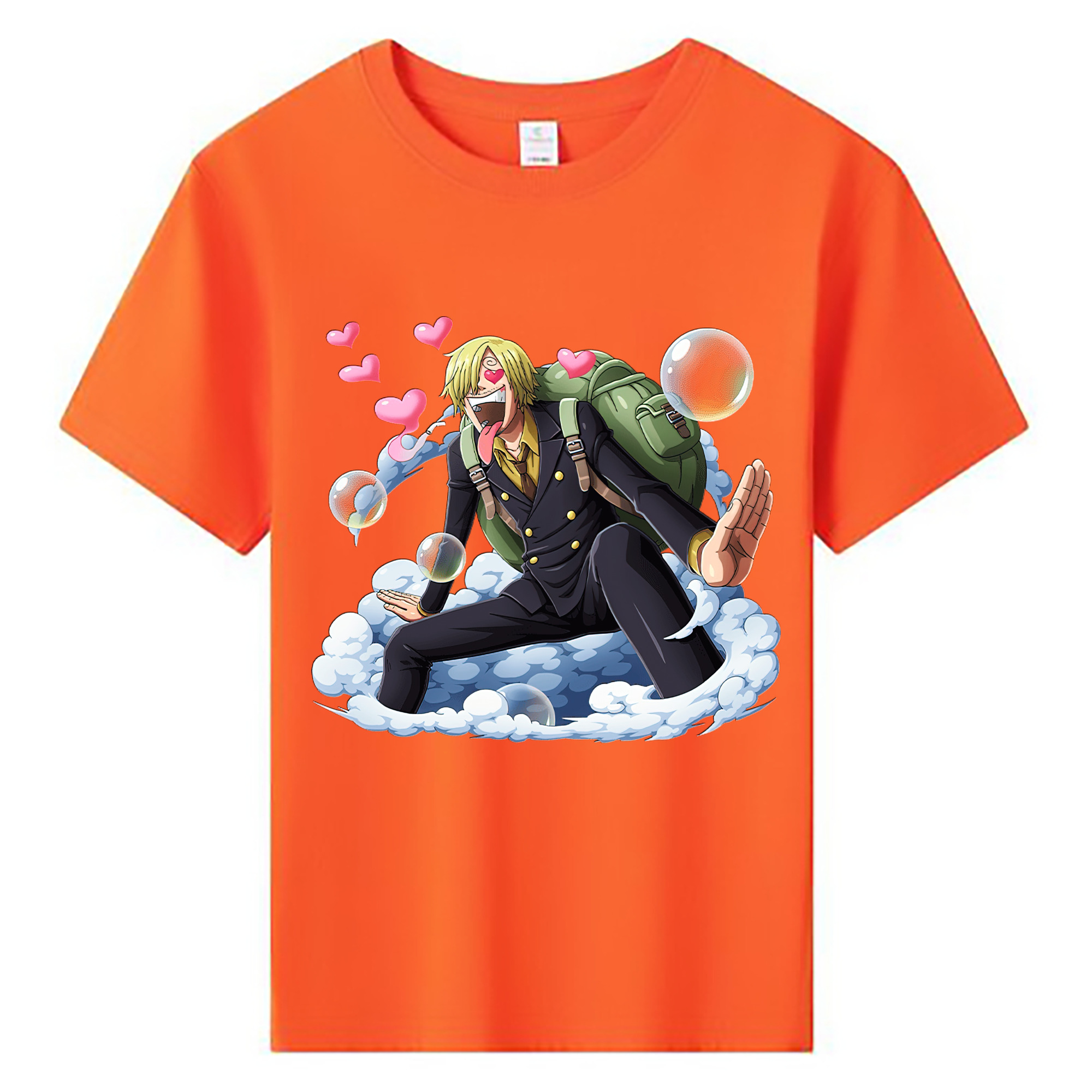 （画像用） ワンピース サンジ ONE PIECE Sanji 綿100％キッズTシャツ（フロントプリント）