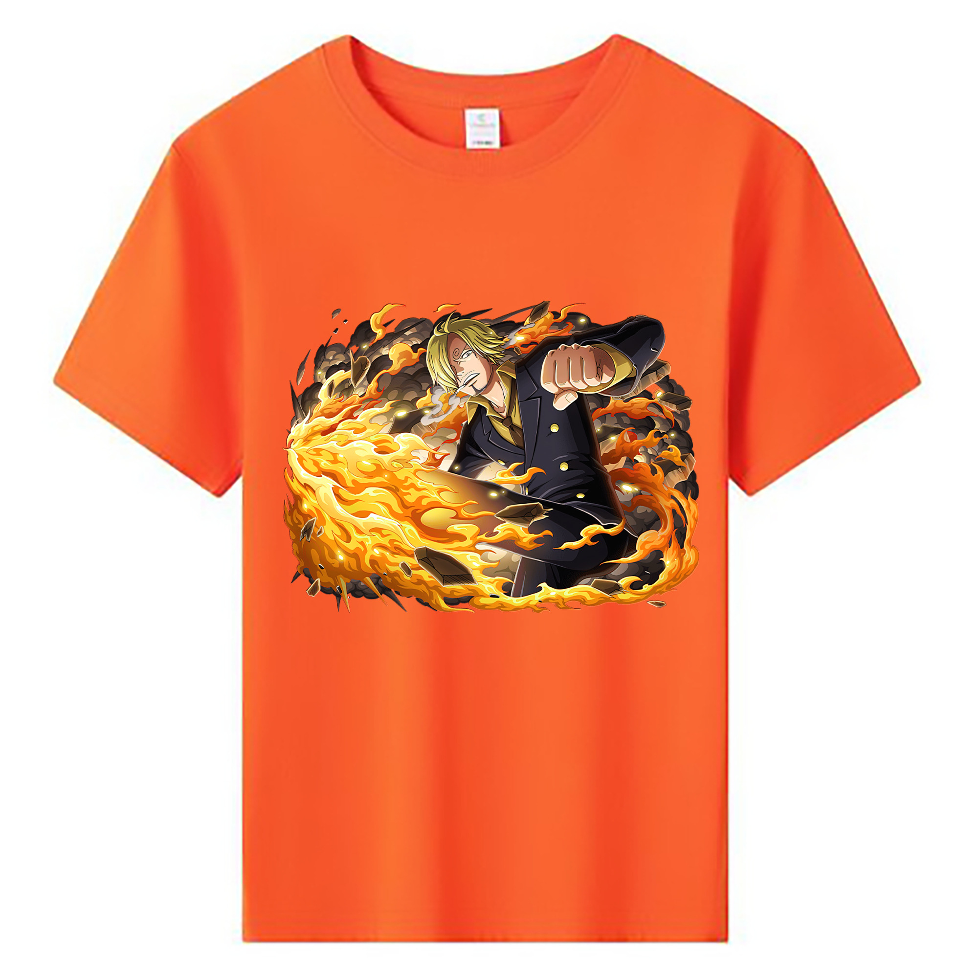 （画像用） ワンピース サンジ ONE PIECE Sanji 綿100％キッズTシャツ（フロントプリント）