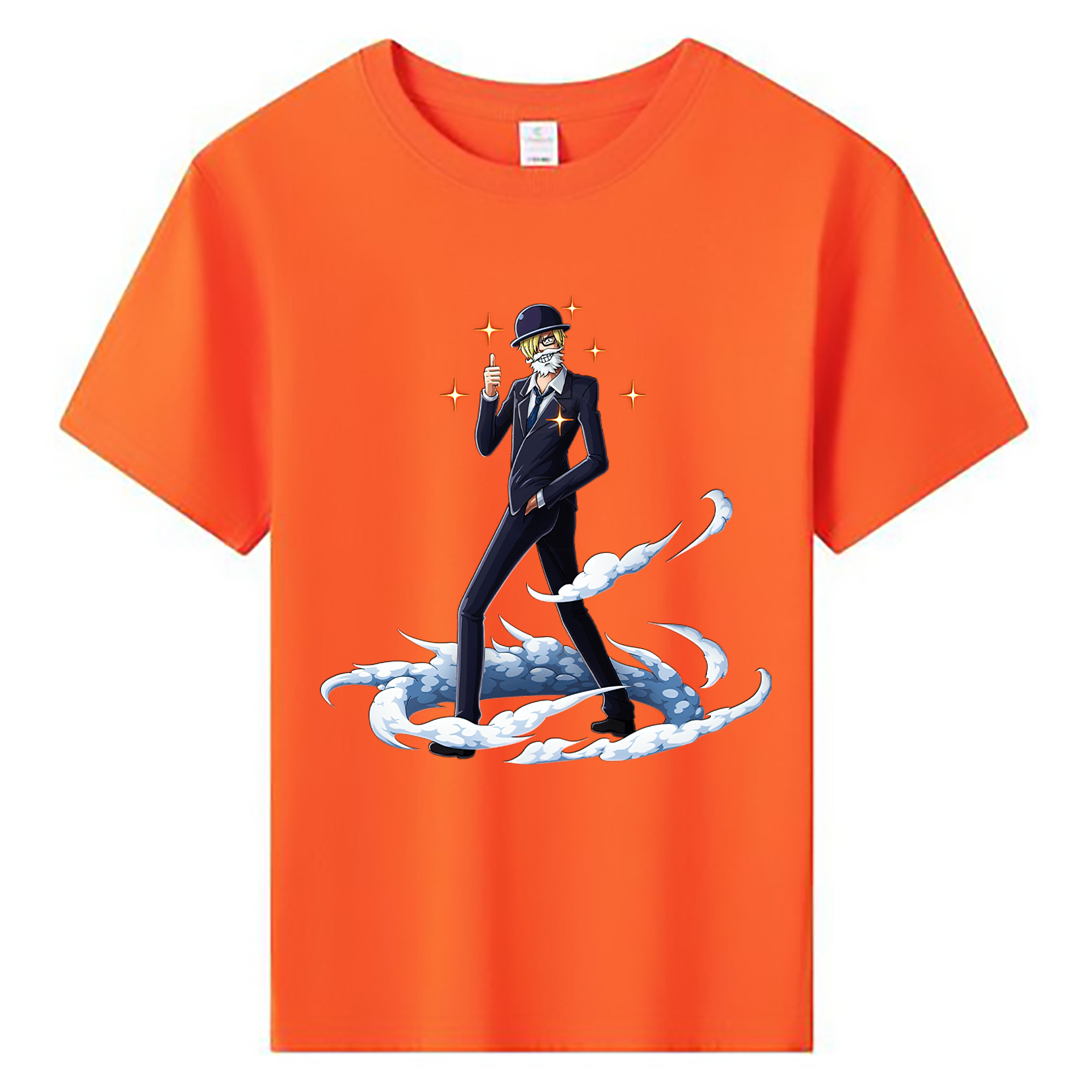 （画像用） ワンピース サンジ ONE PIECE Sanji 綿100％キッズTシャツ（フロントプリント）