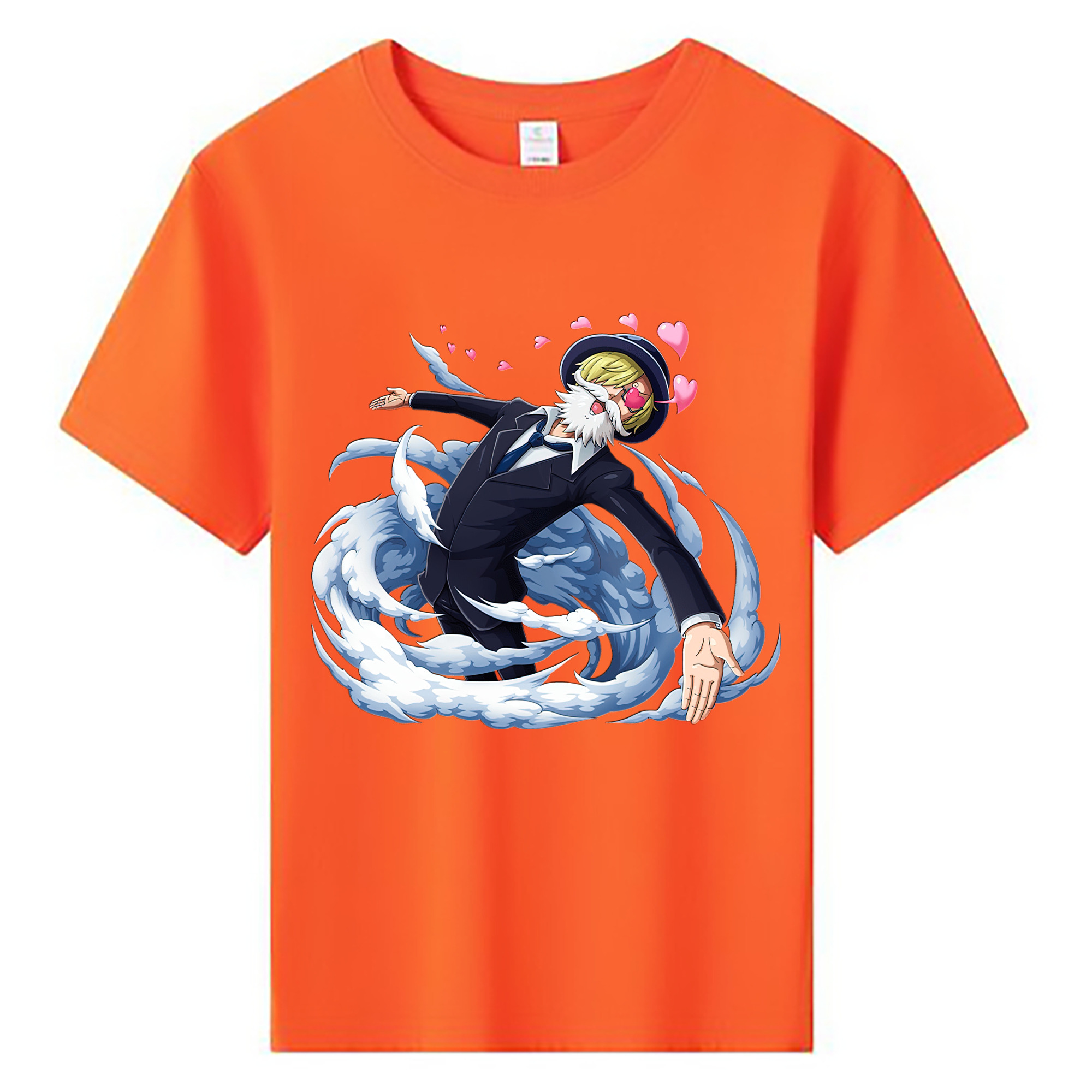 （画像用） ワンピース サンジ ONE PIECE Sanji 綿100％キッズTシャツ（フロントプリント）