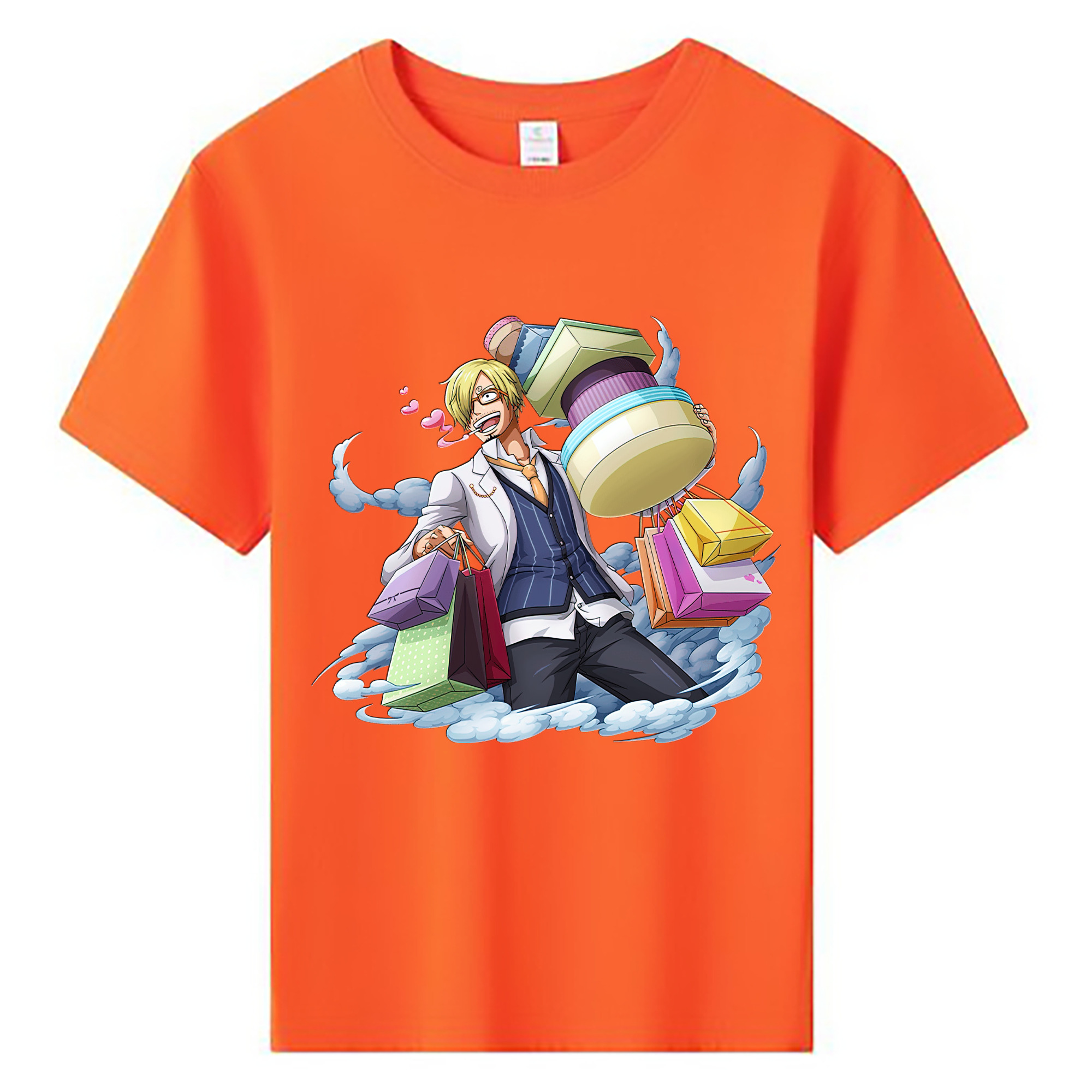 （画像用） ワンピース サンジ ONE PIECE Sanji 綿100％キッズTシャツ（フロントプリント）