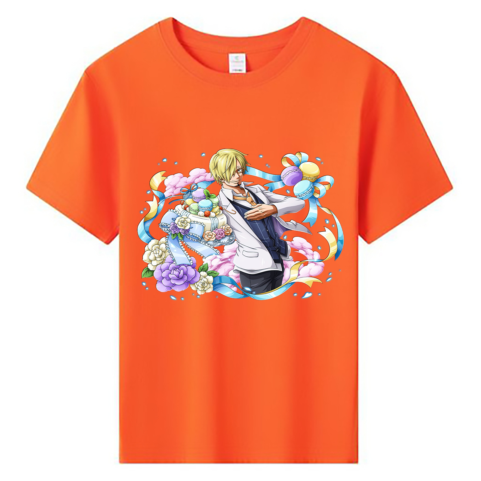（画像用） ワンピース サンジ ONE PIECE Sanji 綿100％キッズTシャツ（フロントプリント）