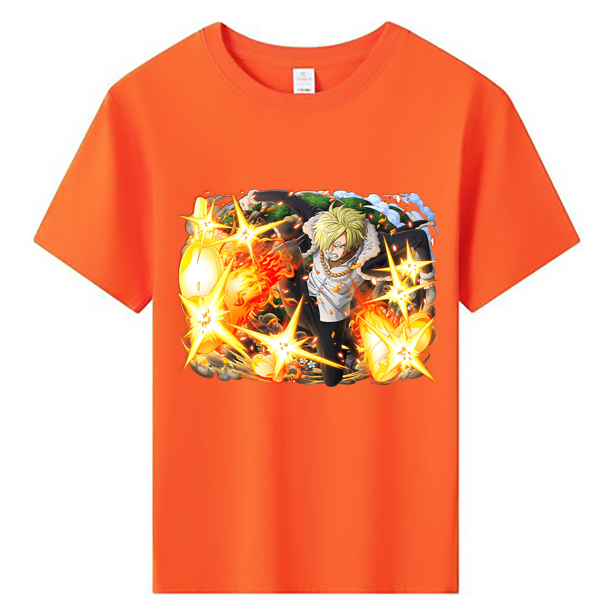（画像用） ワンピース サンジ ONE PIECE Sanji 綿100％キッズTシャツ（フロントプリント）