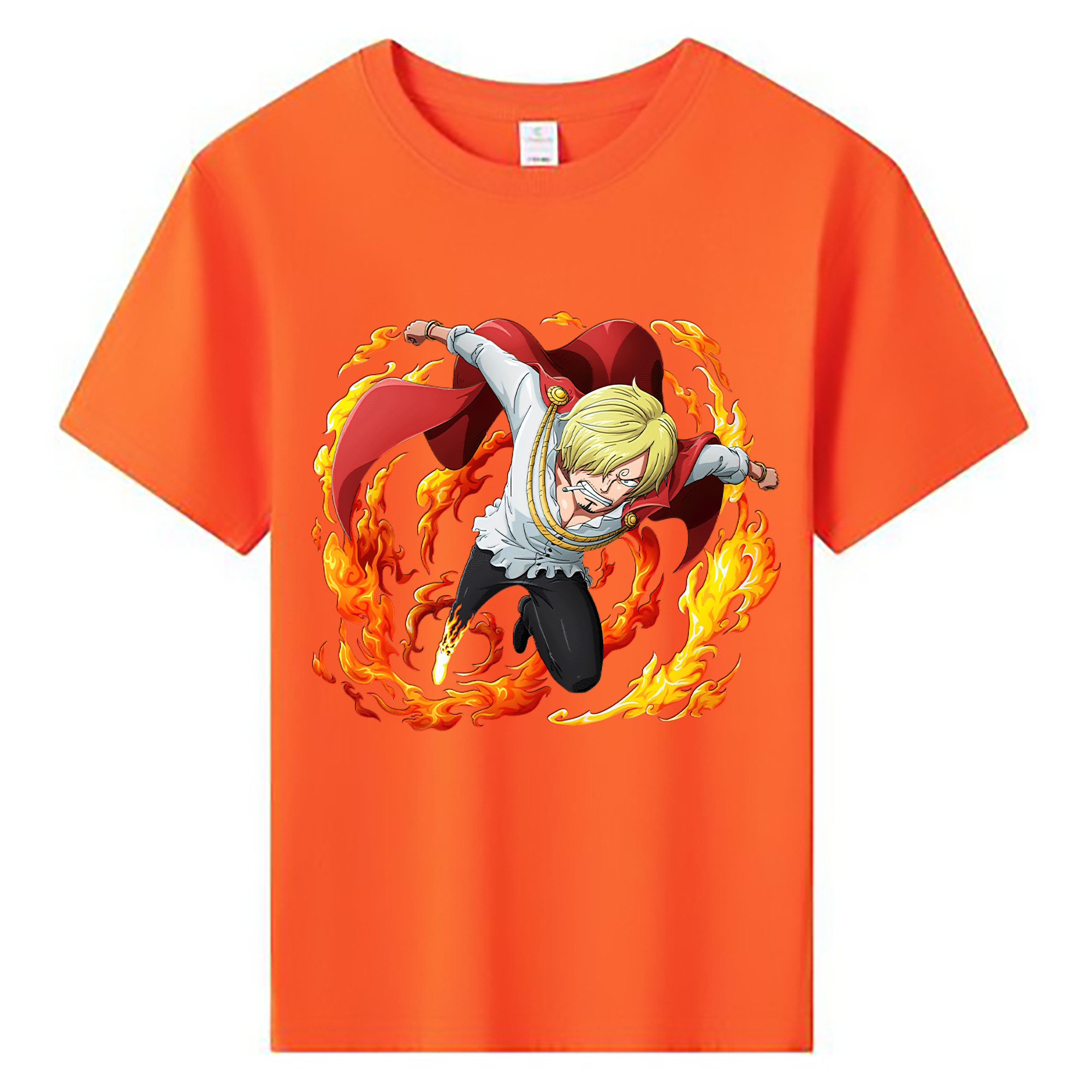 （画像用） ワンピース サンジ ONE PIECE Sanji 綿100％キッズTシャツ（フロントプリント）