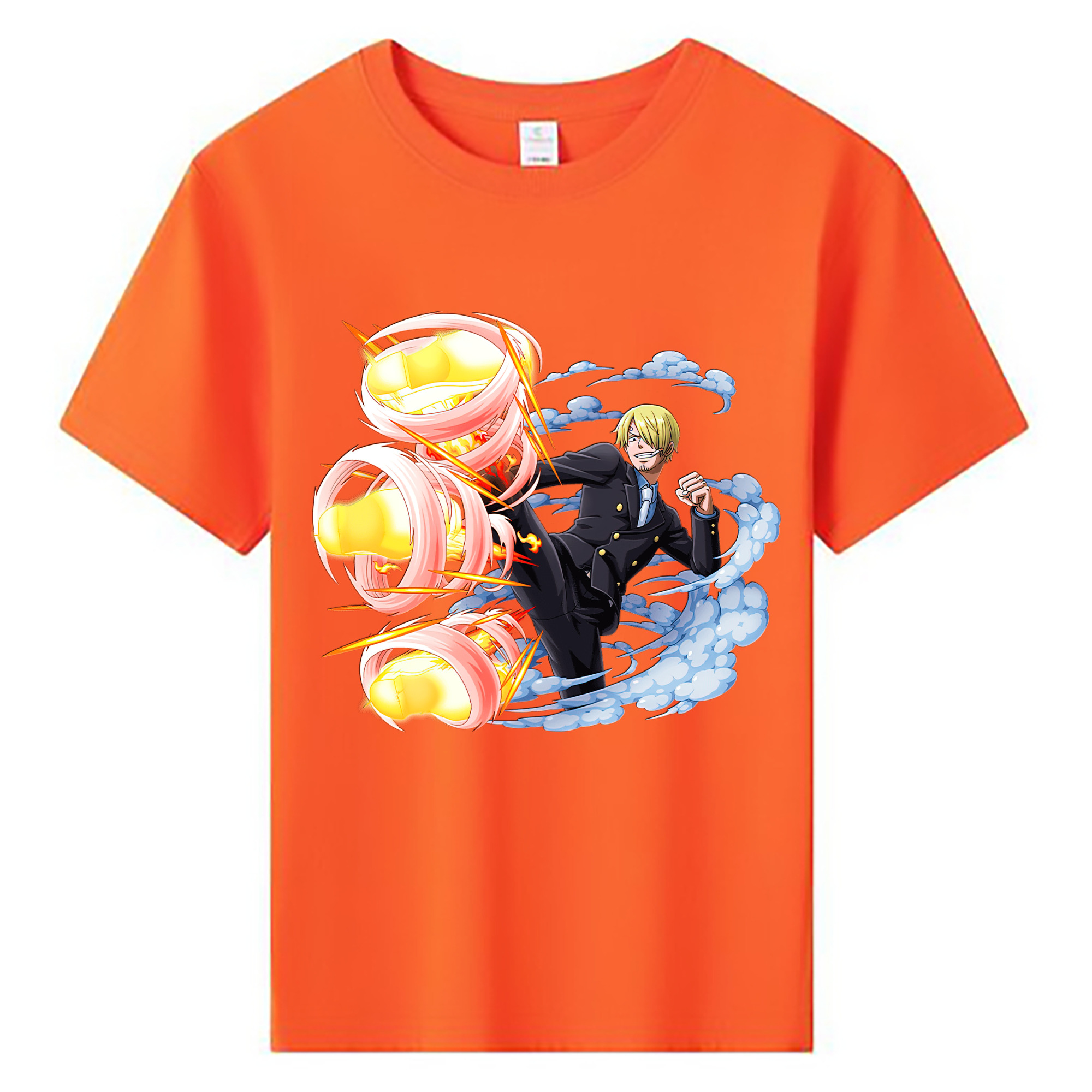 （画像用） ワンピース サンジ ONE PIECE Sanji 綿100％キッズTシャツ（フロントプリント）