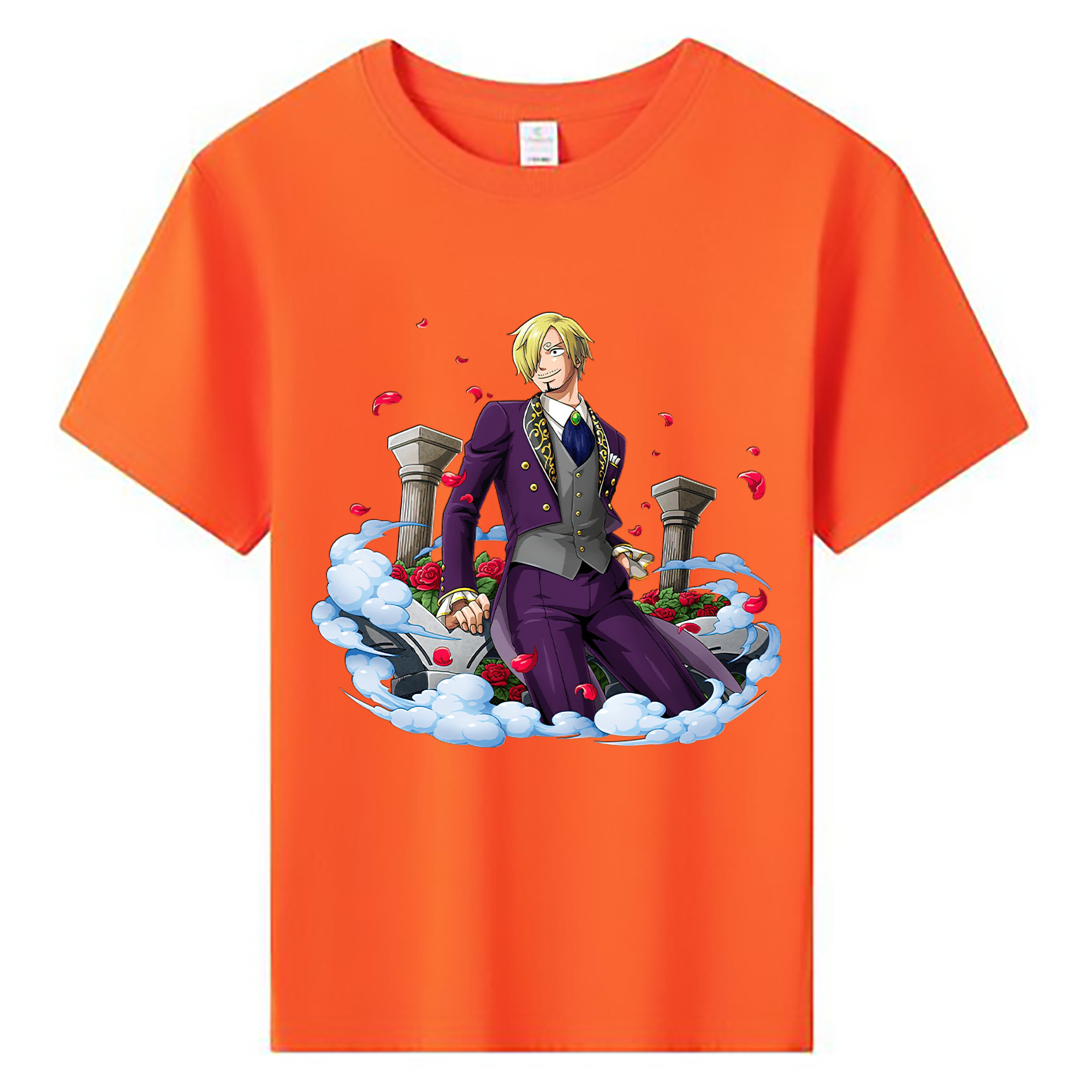 （画像用） ワンピース サンジ ONE PIECE Sanji 綿100％キッズTシャツ（フロントプリント）