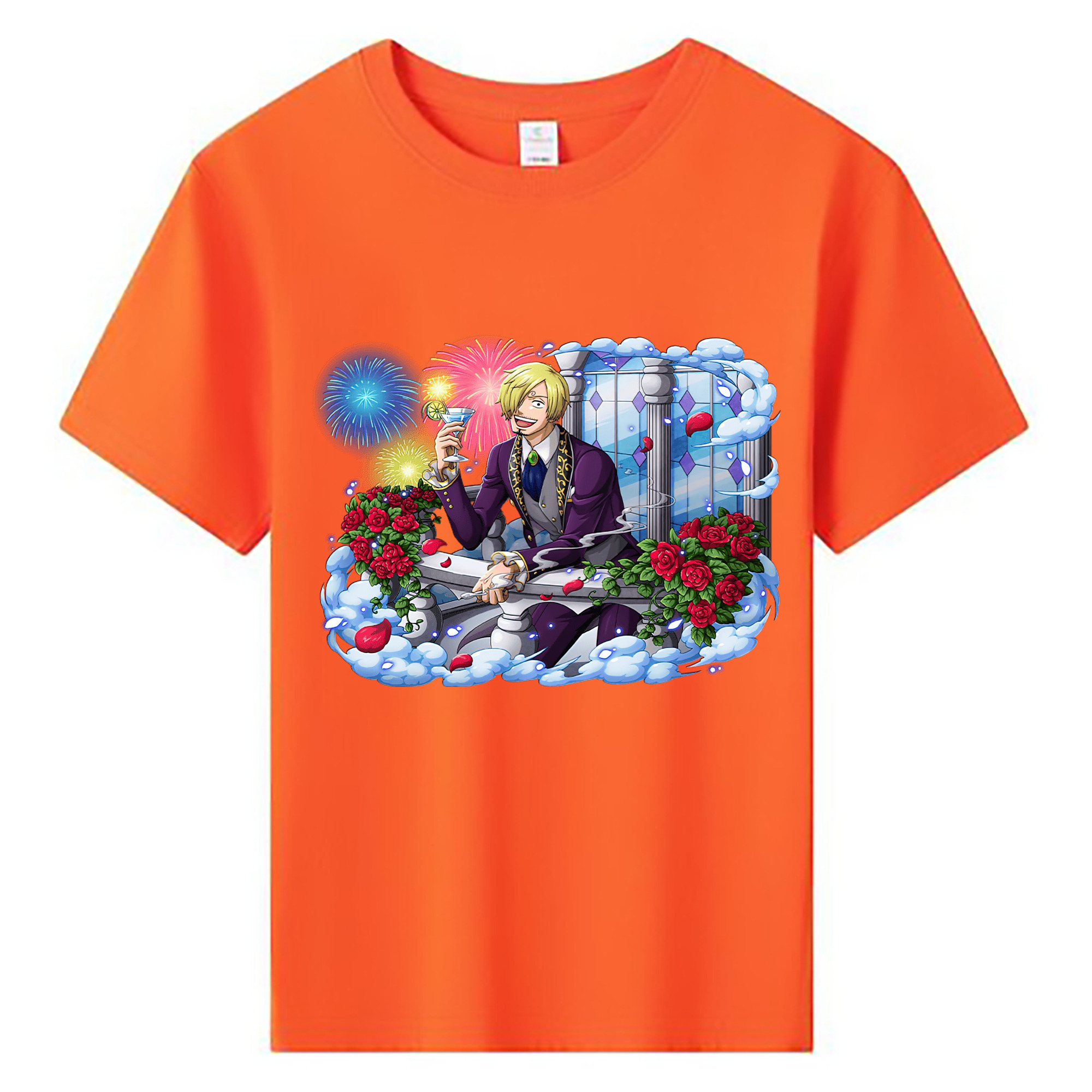 （画像用） ワンピース サンジ ONE PIECE Sanji 綿100％キッズTシャツ（フロントプリント）