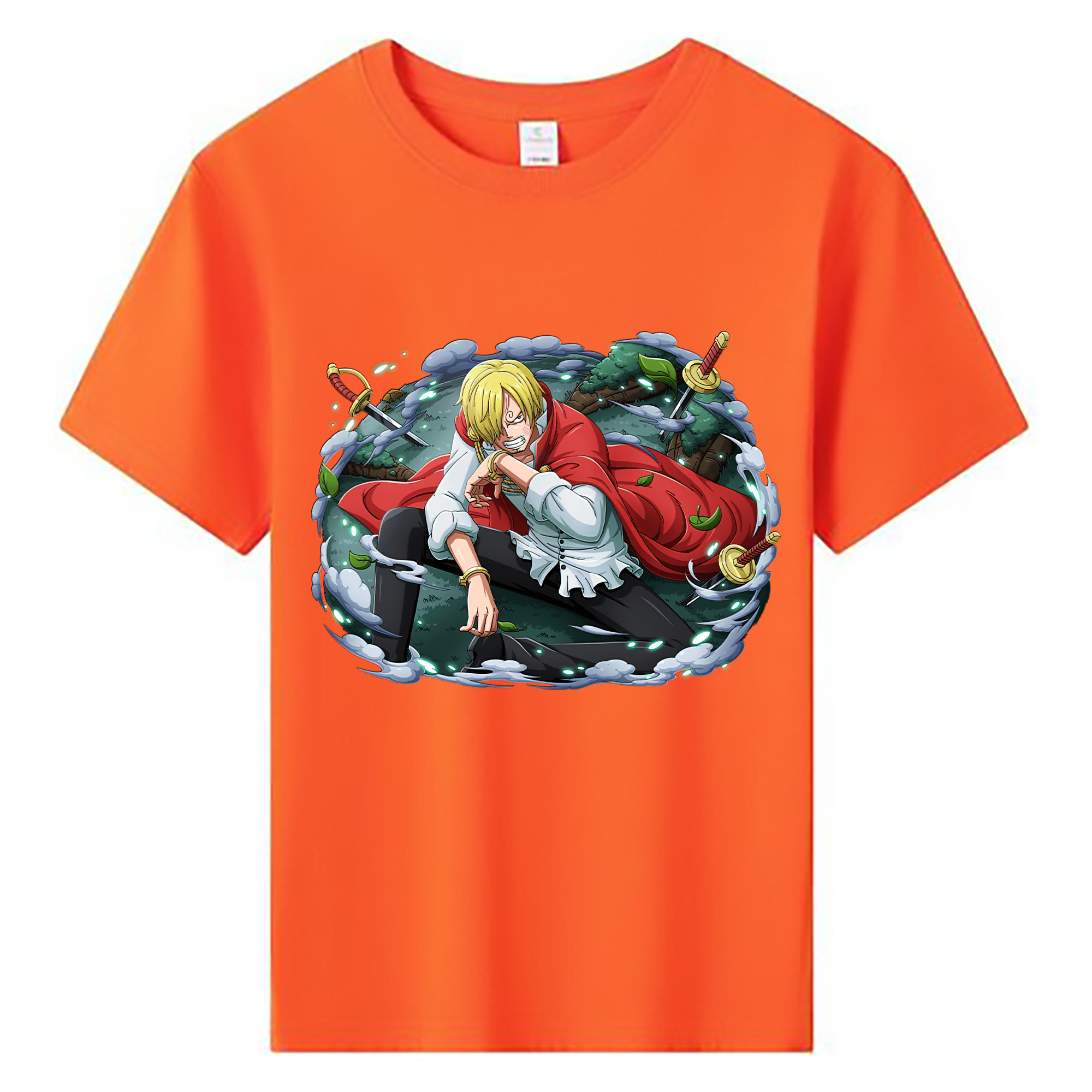 （画像用） ワンピース サンジ ONE PIECE Sanji 綿100％キッズTシャツ（フロントプリント）
